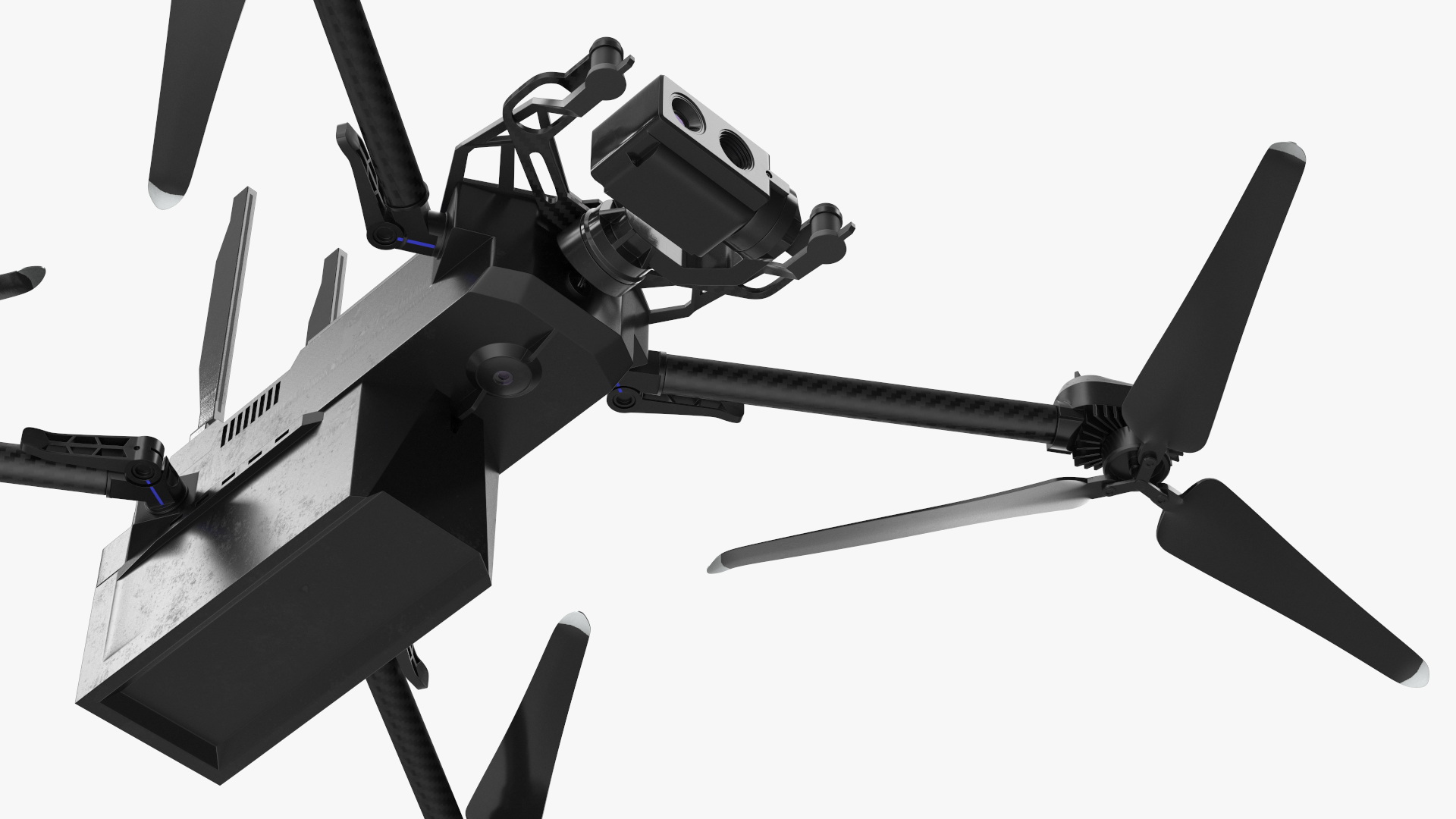 3D Autonomous Drone Skydio X2 Rigged model