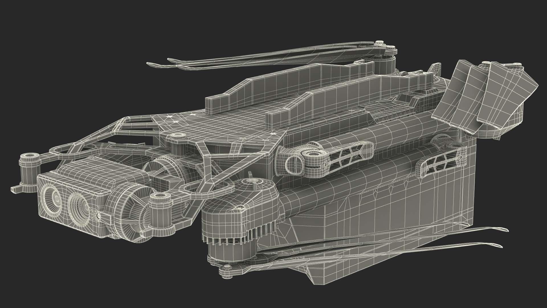 3D Autonomous Drone Skydio X2 Rigged model