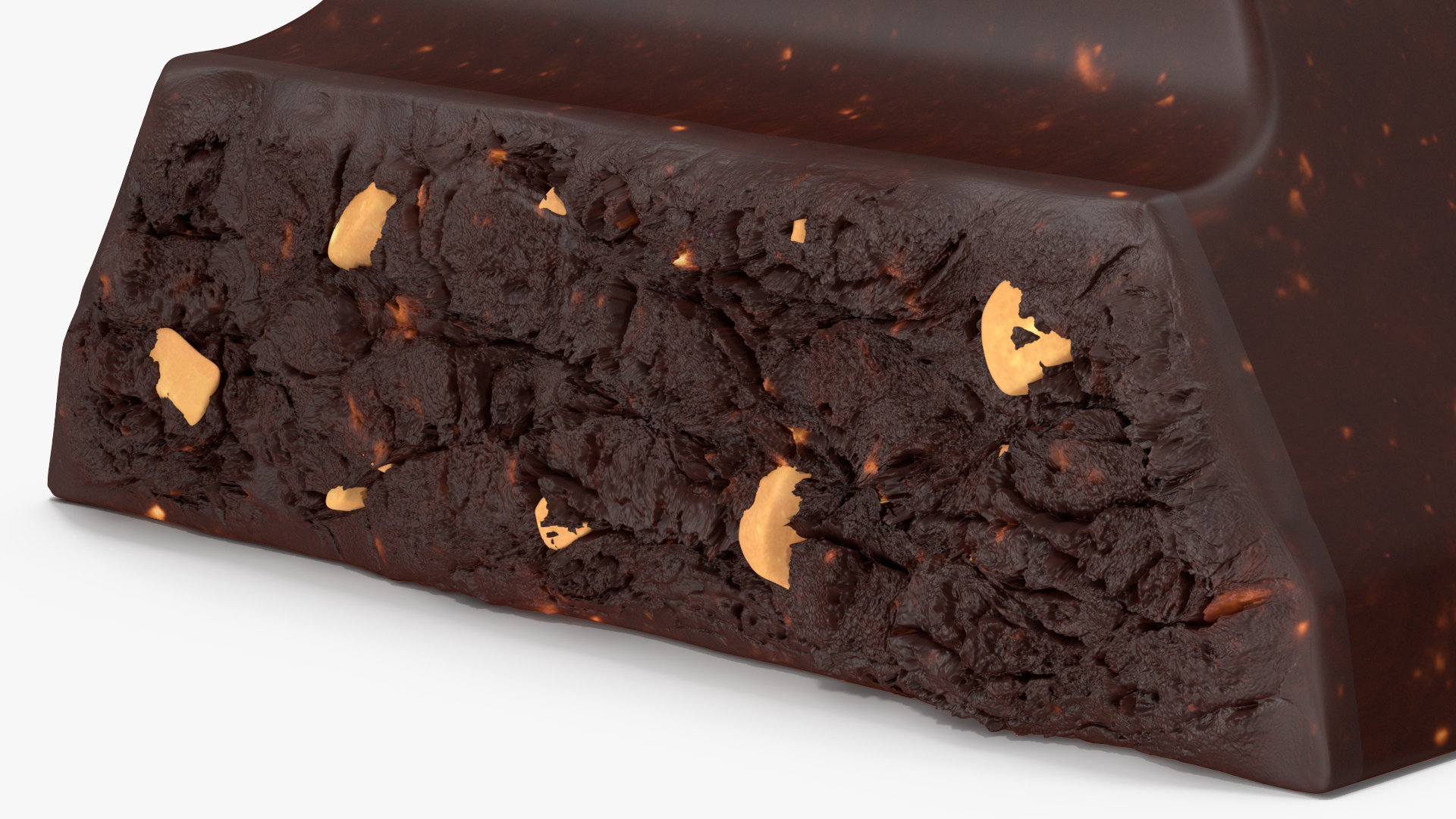 3D model Dark Chocolate Broken Bar