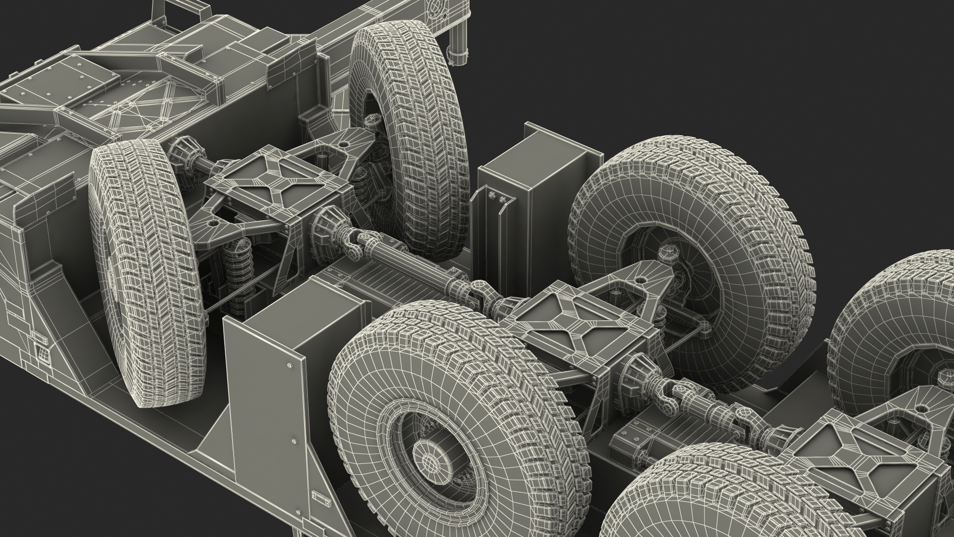 3D Mobile Crane Liebherr with Concrete Barriers Rigged