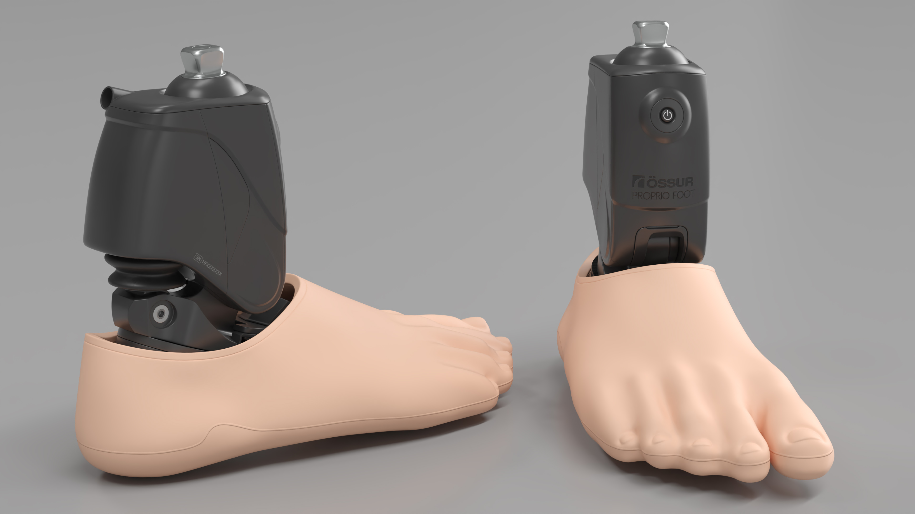 3D model Bionic Prosthesis OSSUR with Rubber Foot