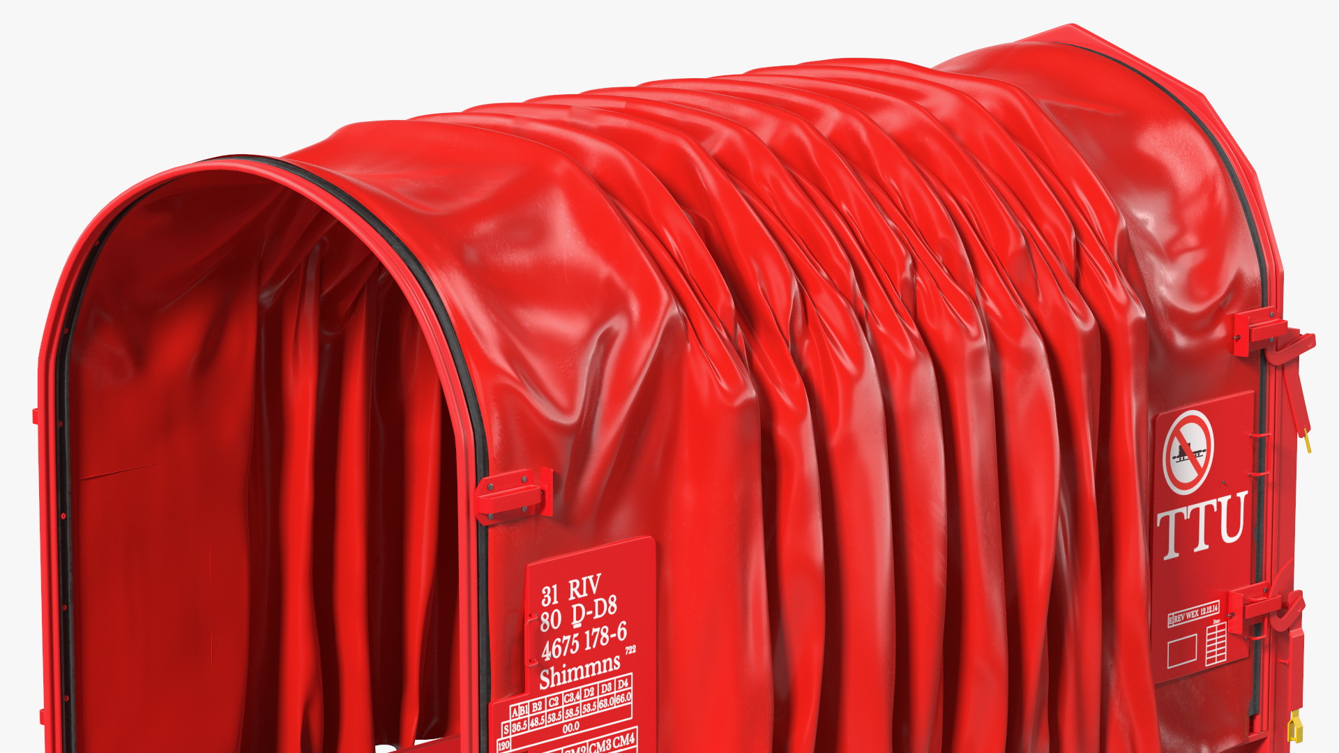 DB Cargo Coil Transporter Tarpaulin Freight Wagon No Interior Clear 3D