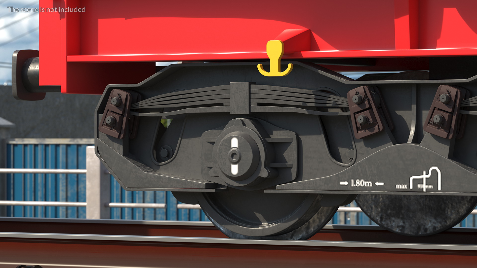 DB Cargo Coil Transporter Tarpaulin Freight Wagon No Interior Clear 3D
