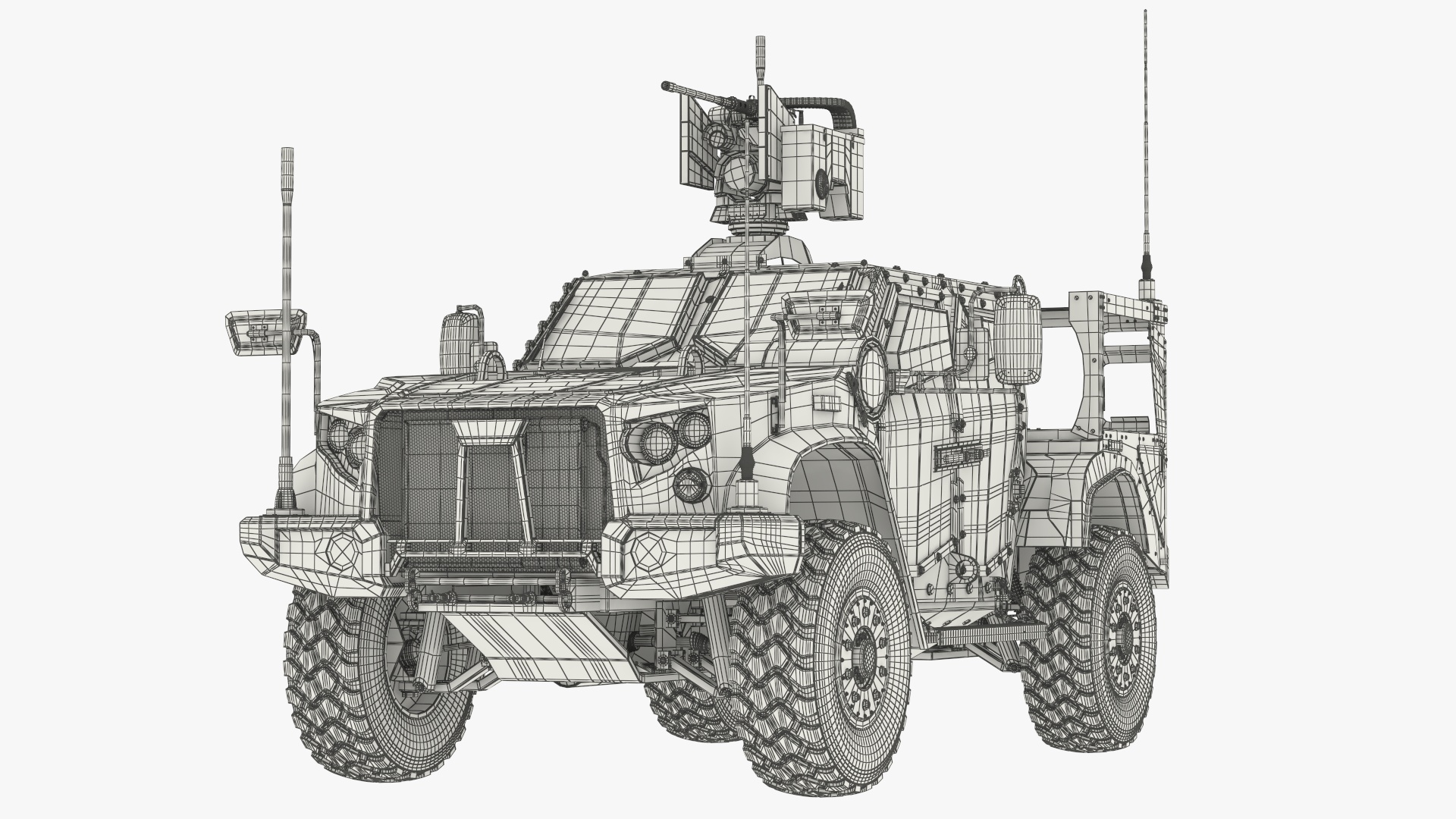 Armored Vehicle with Heavy Machine Gun, view 3
