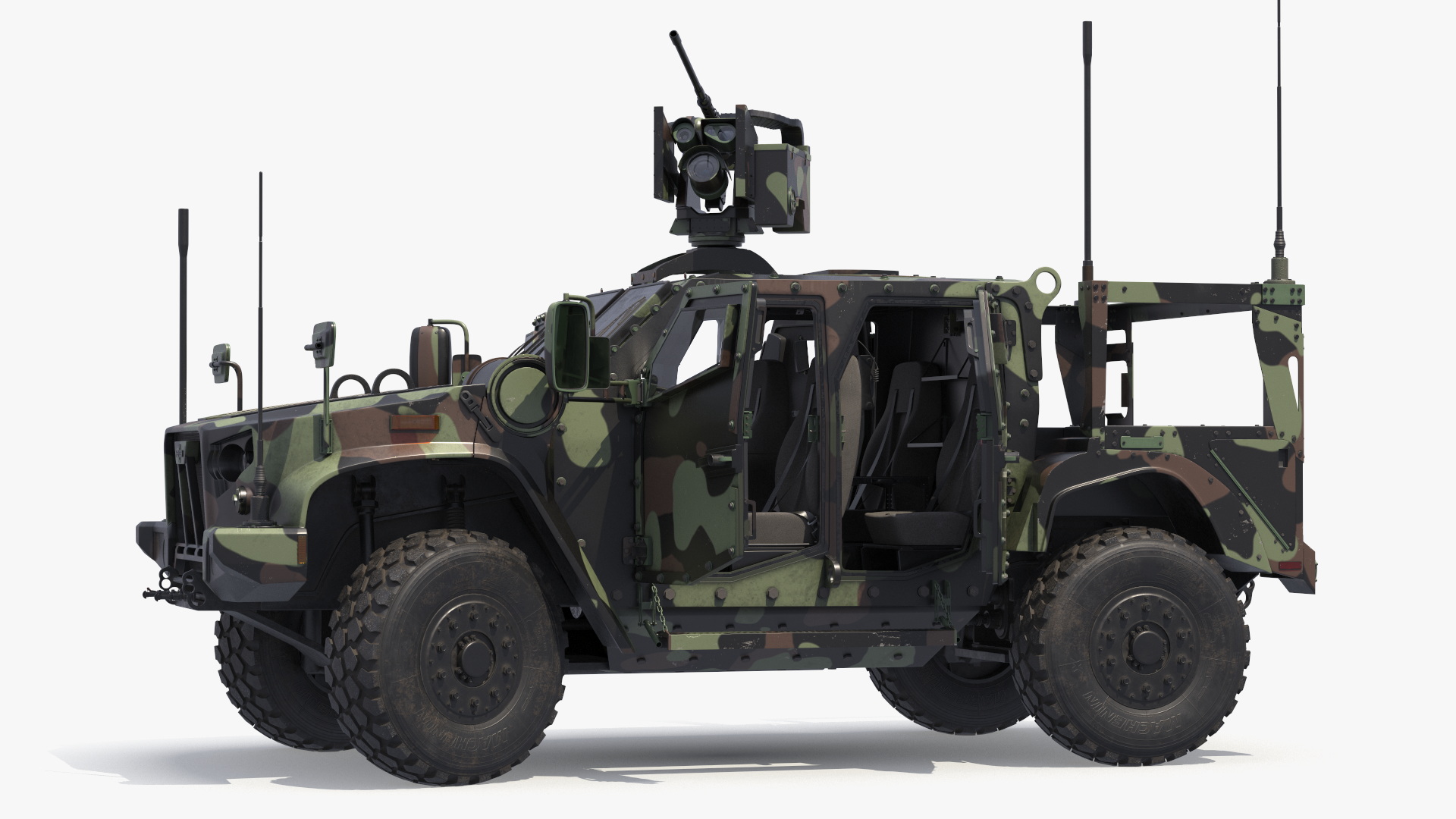 Armored Vehicle with Heavy Machine Gun