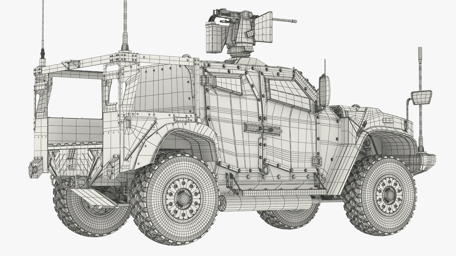 Armored Vehicle with Heavy Machine Gun, view 4