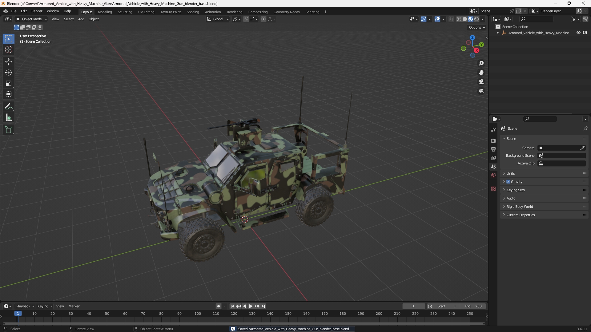 Armored Vehicle with Heavy Machine Gun, view 9
