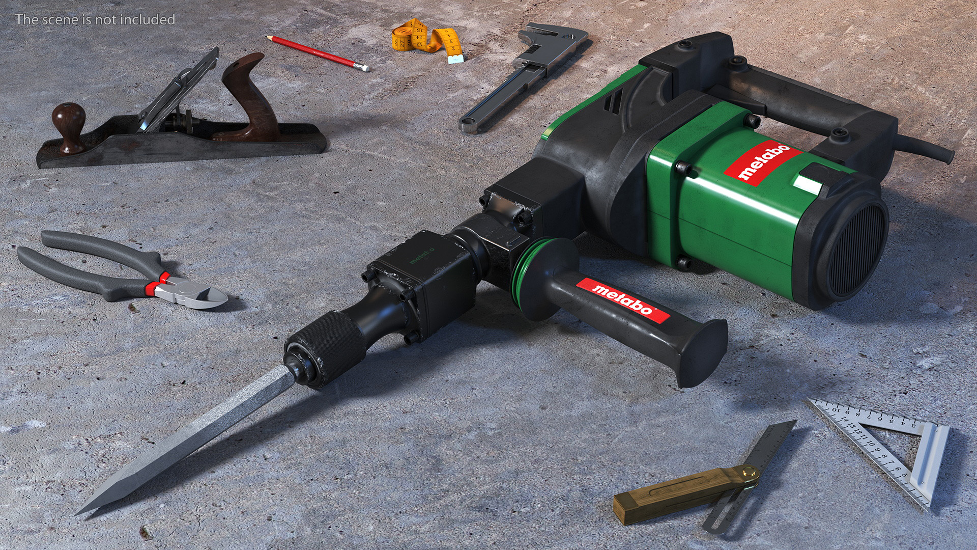 Demolition Jack Hammer Metabo 3D model