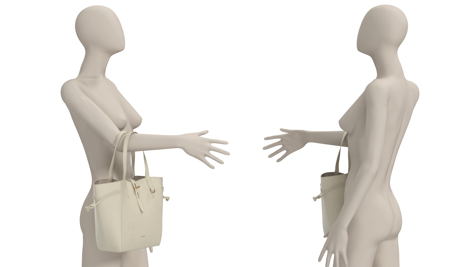 Leather Tote Bag Furla Net Marmo C on Mannequin 3D
