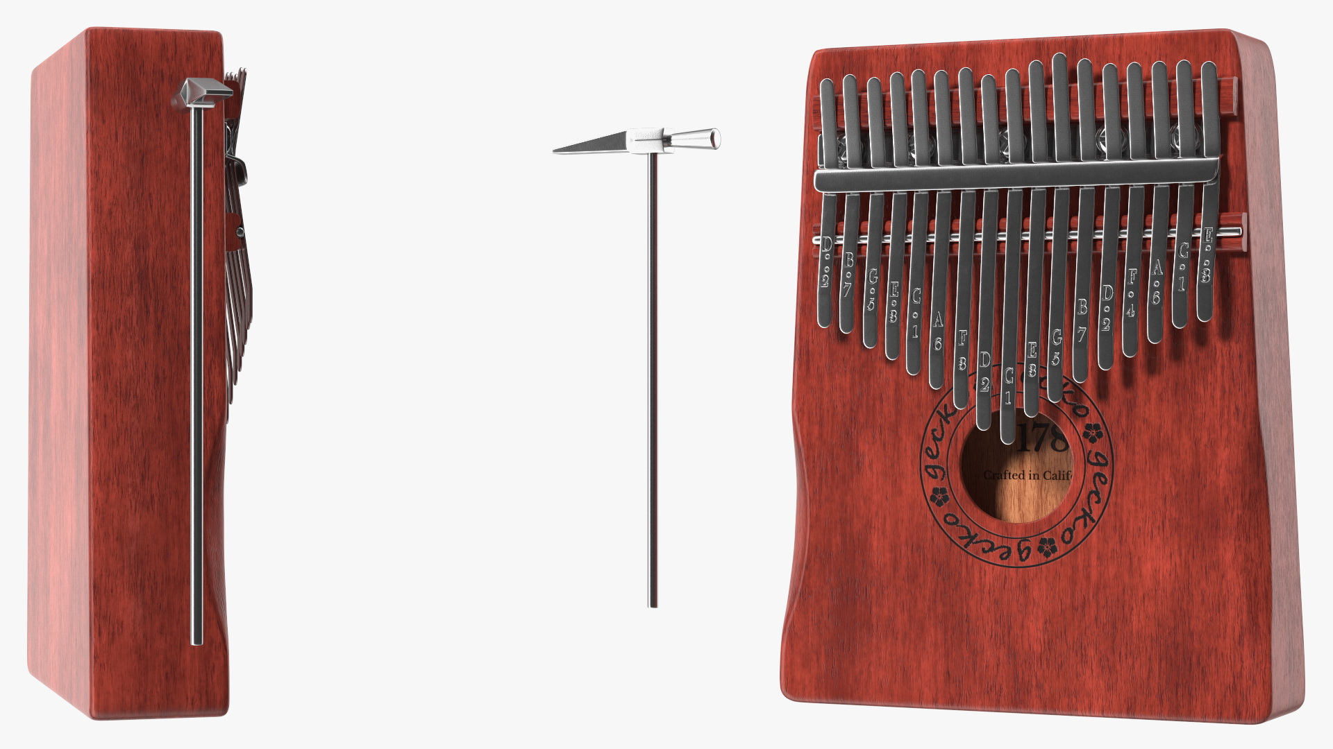 3D Mahogany Kalimba