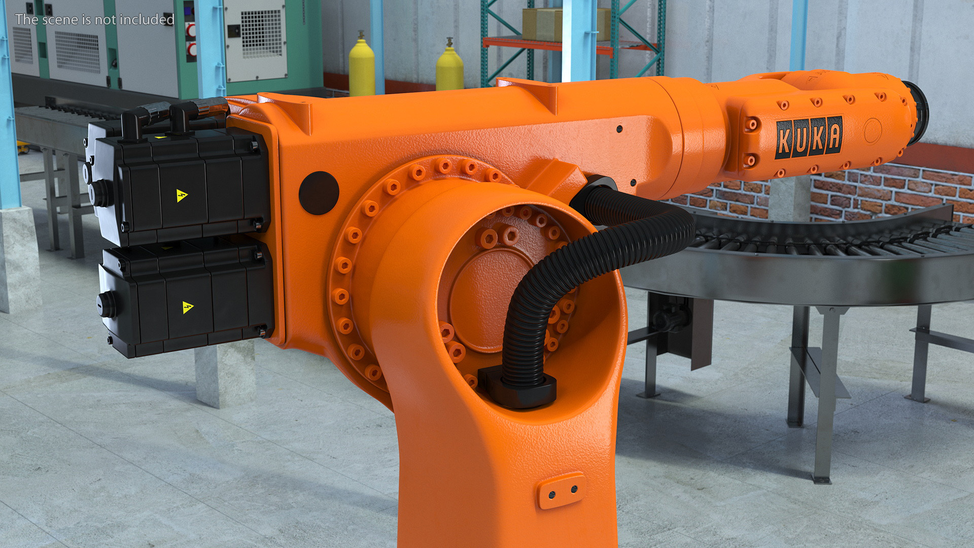 Kuka Industrial Robot Arm KR 30-3 Rigged for Maya 3D model
