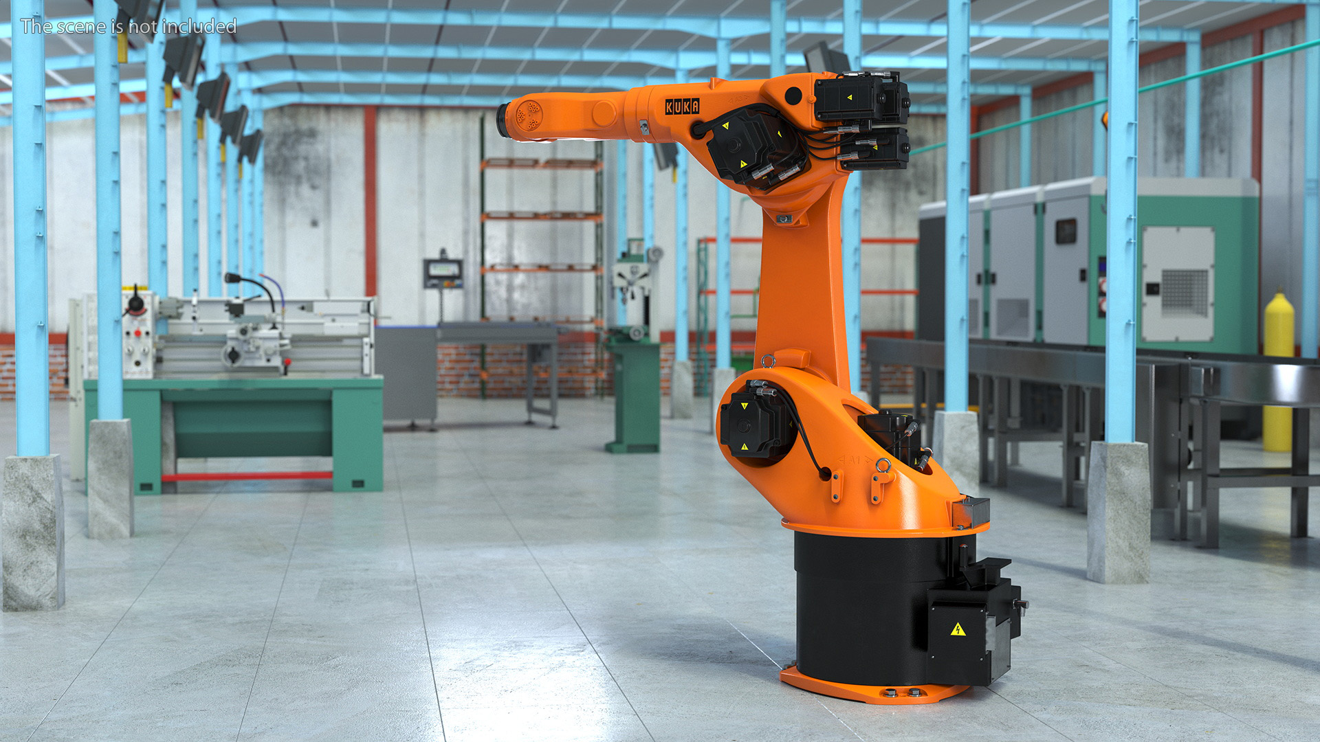 Kuka Industrial Robot Arm KR 30-3 Rigged for Maya 3D model
