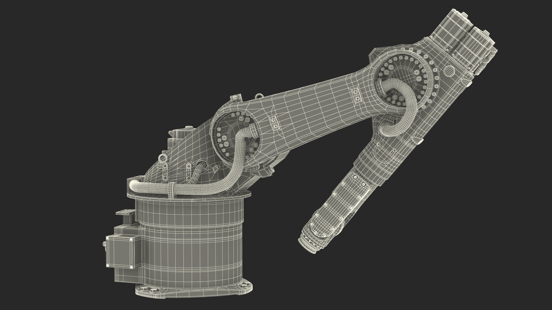 Kuka Industrial Robot Arm KR 30-3 Rigged for Maya 3D model
