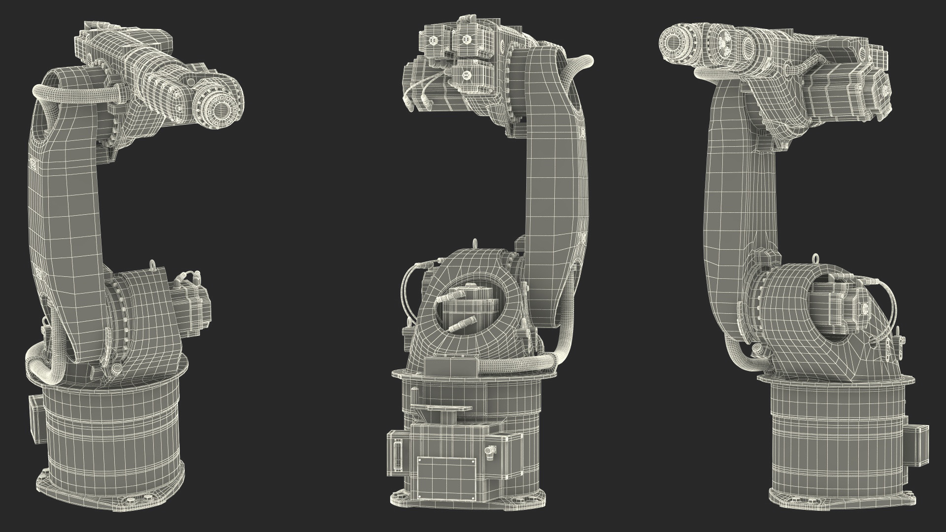 Kuka Industrial Robot Arm KR 30-3 Rigged for Maya 3D model