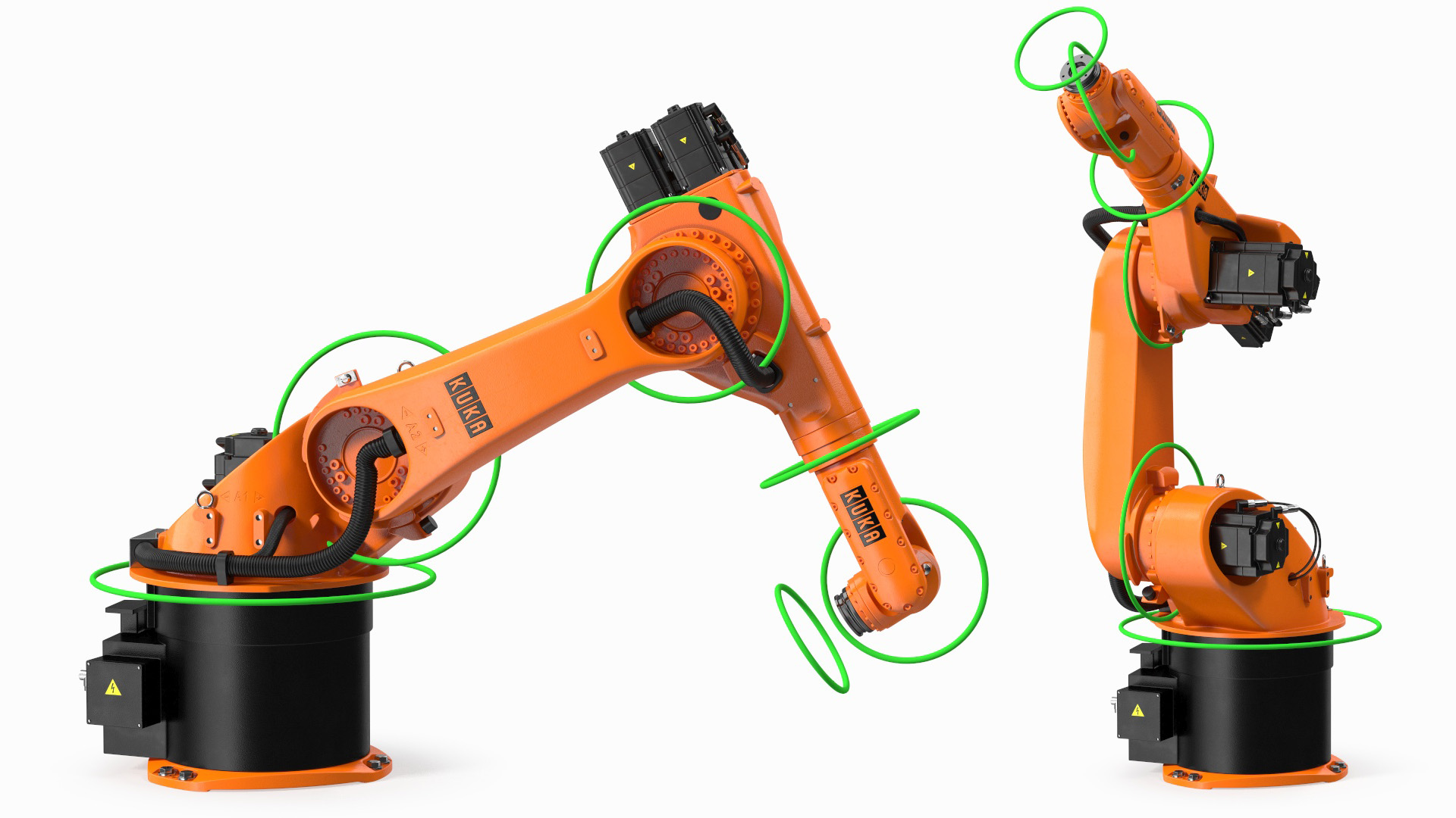 Kuka Industrial Robot Arm KR 30-3 Rigged for Maya 3D model