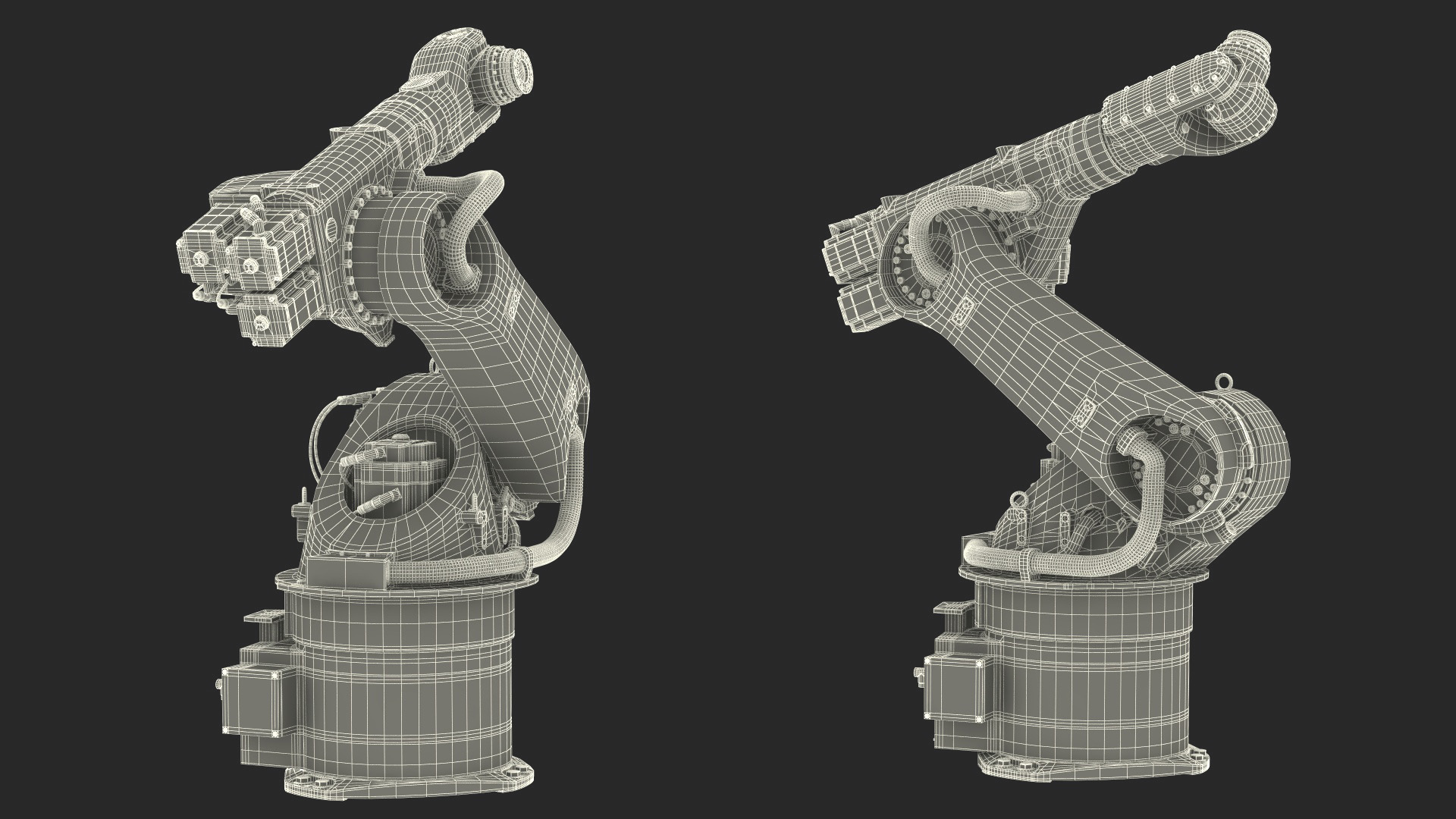 Kuka Industrial Robot Arm KR 30-3 Rigged for Maya 3D model