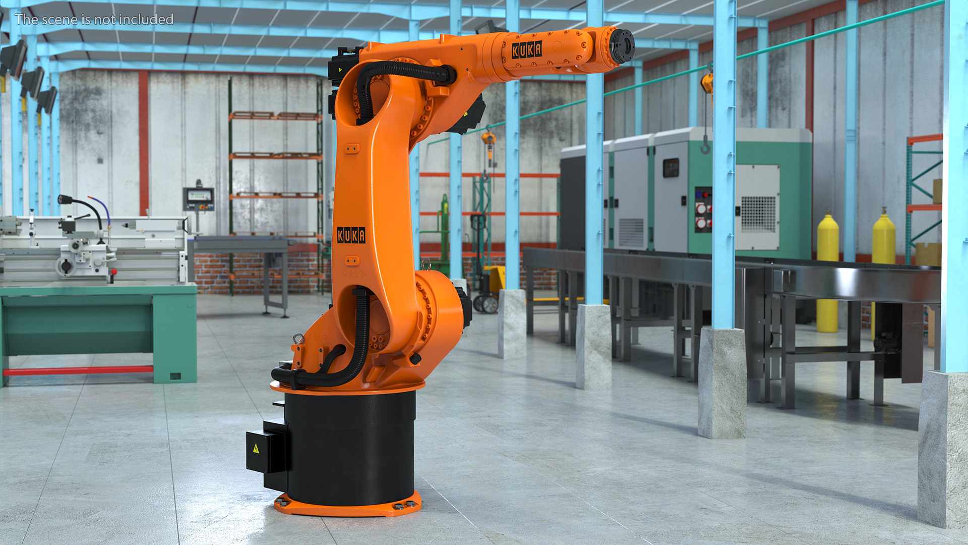 Kuka Industrial Robot Arm KR 30-3 Rigged for Maya 3D model