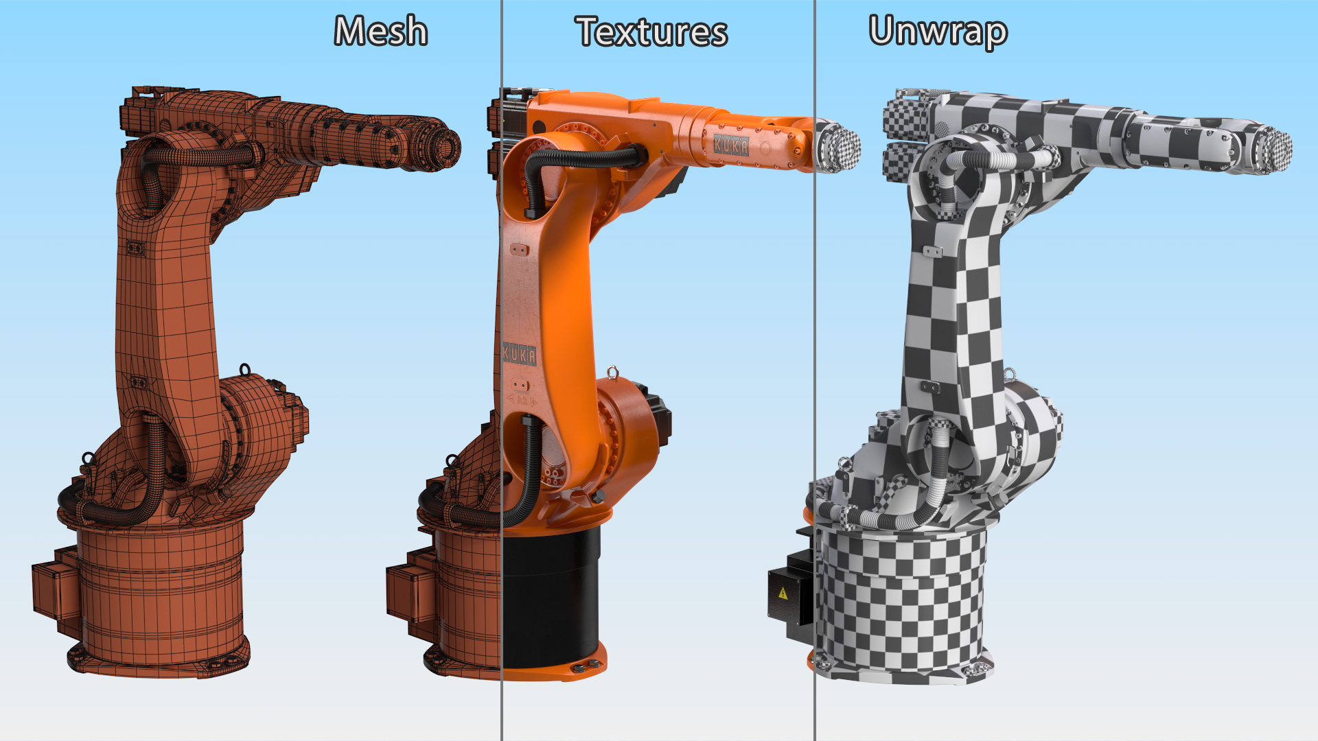 Kuka Industrial Robot Arm KR 30-3 Rigged for Maya 3D model