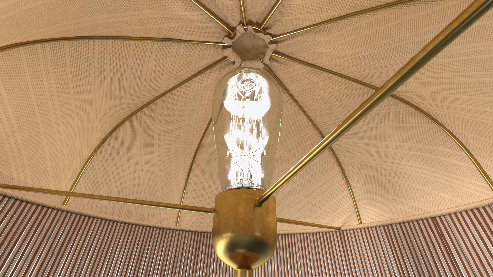 Traditional Table Lamp Turned On 3D