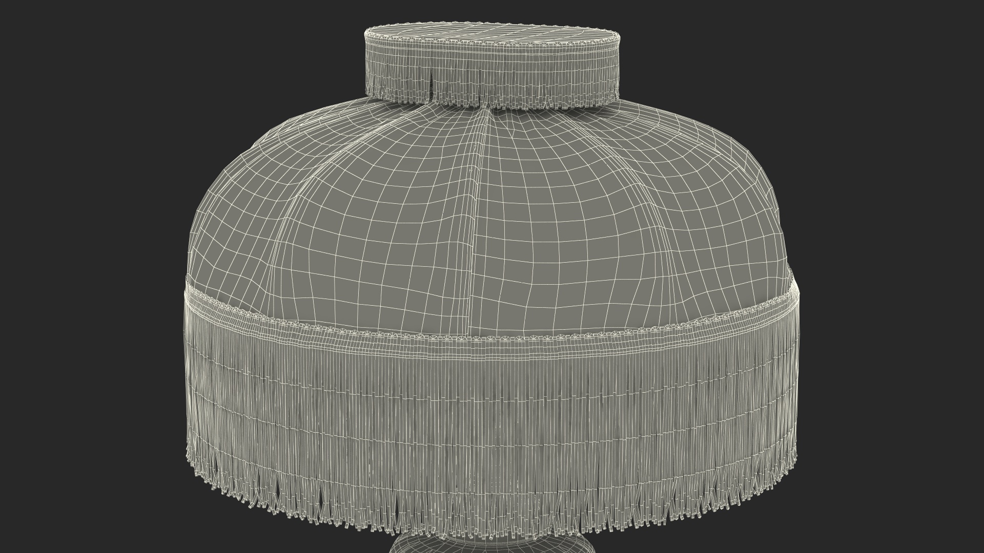 Traditional Table Lamp Turned On 3D