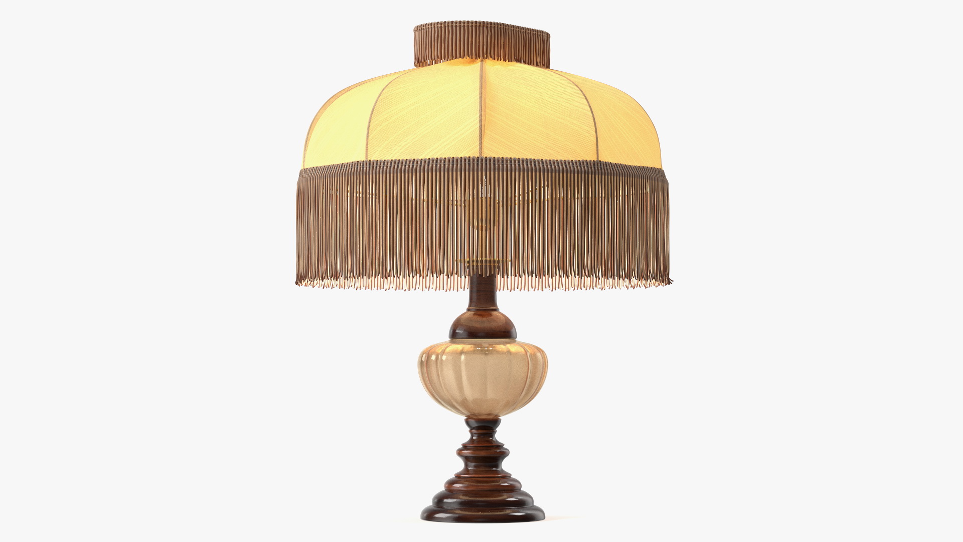 Traditional Table Lamp Turned On 3D