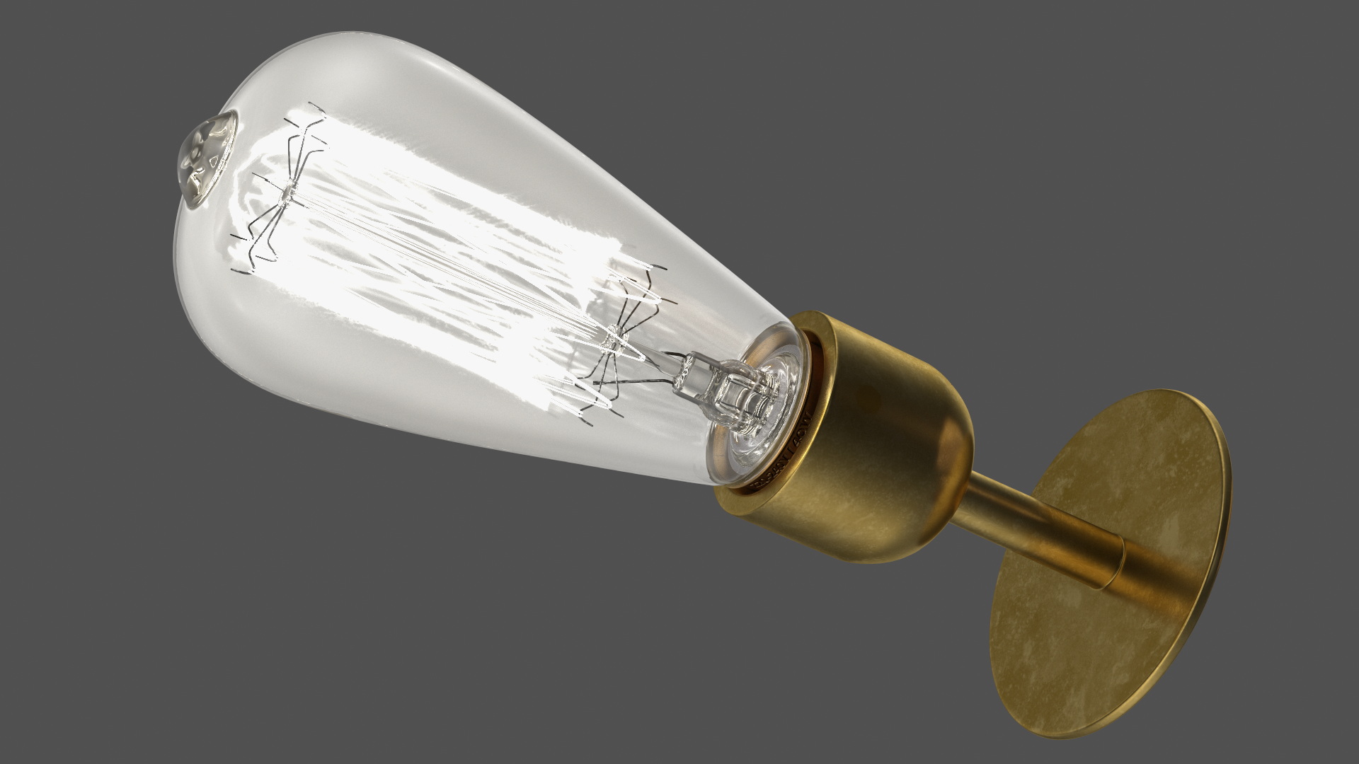 Traditional Table Lamp Turned On 3D
