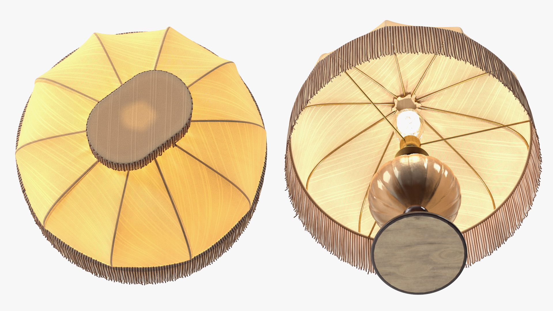 Traditional Table Lamp Turned On 3D
