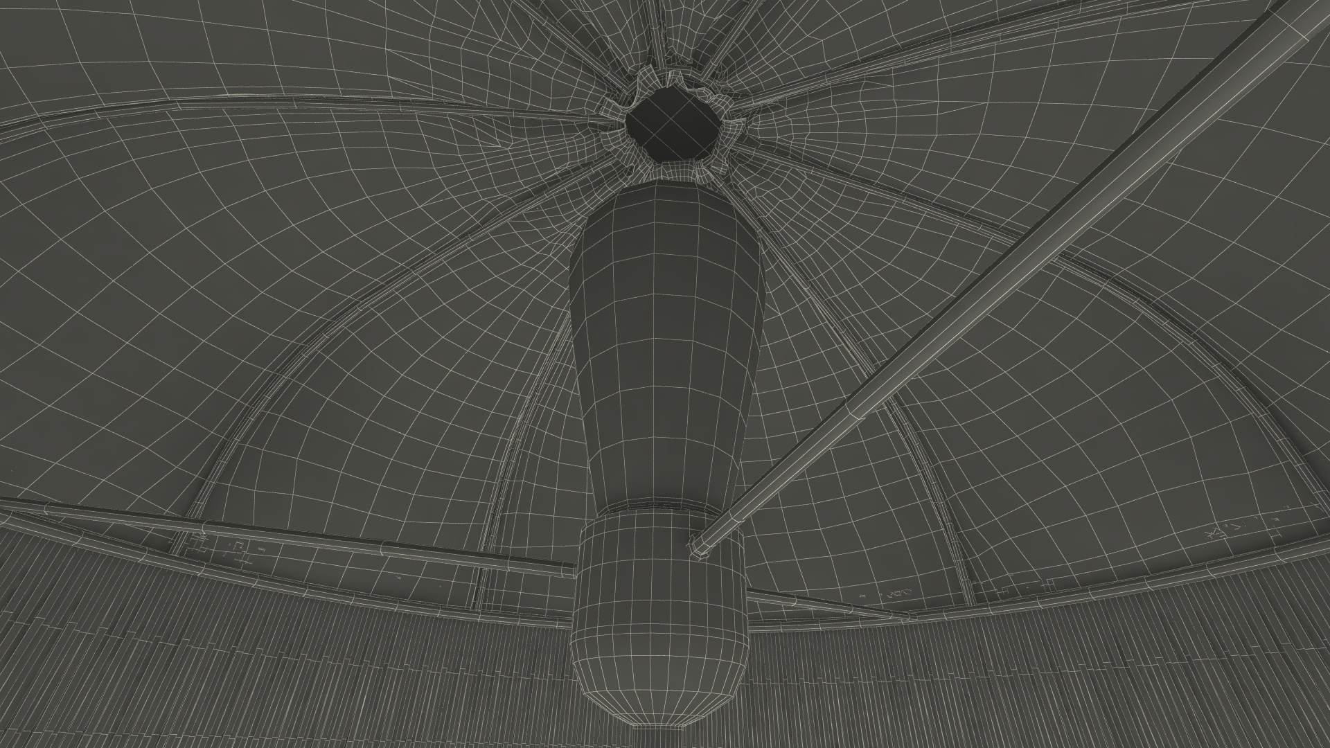 Traditional Table Lamp Turned On 3D