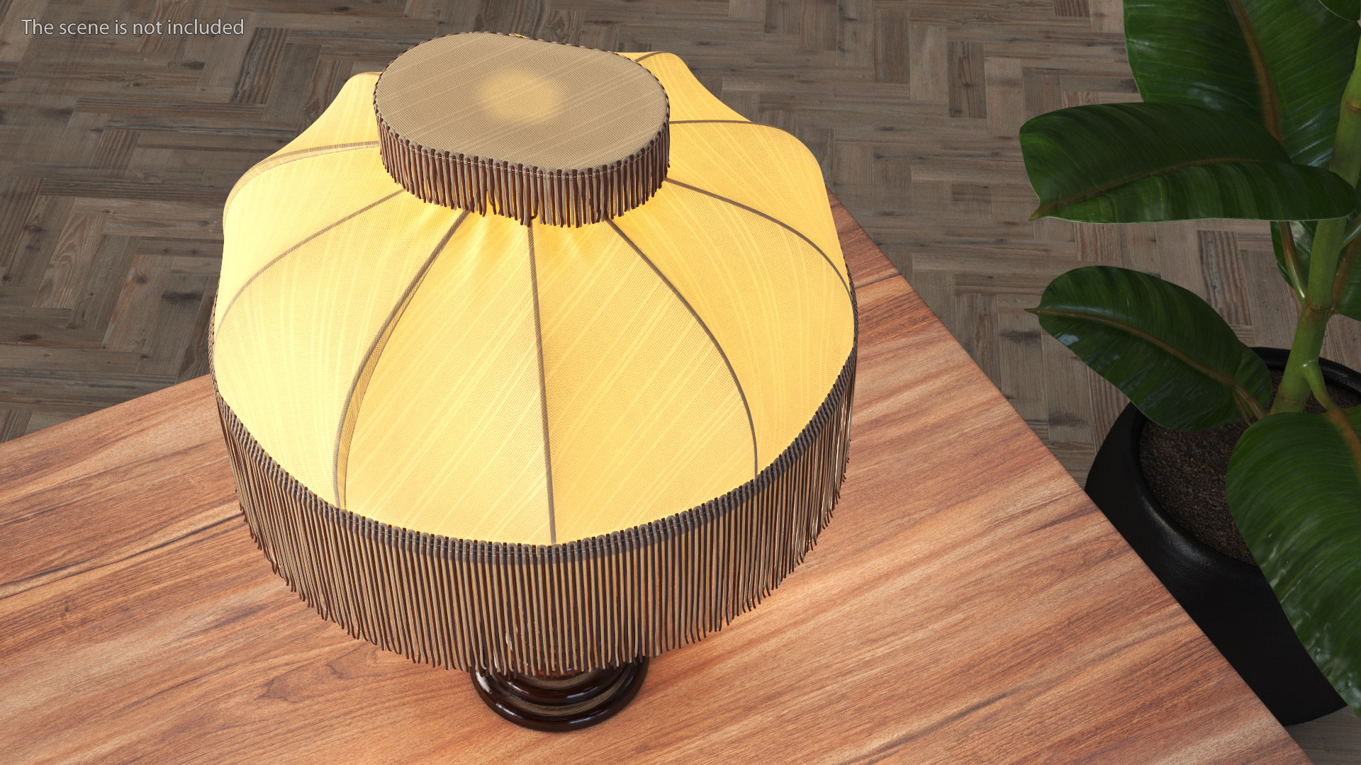 Traditional Table Lamp Turned On 3D