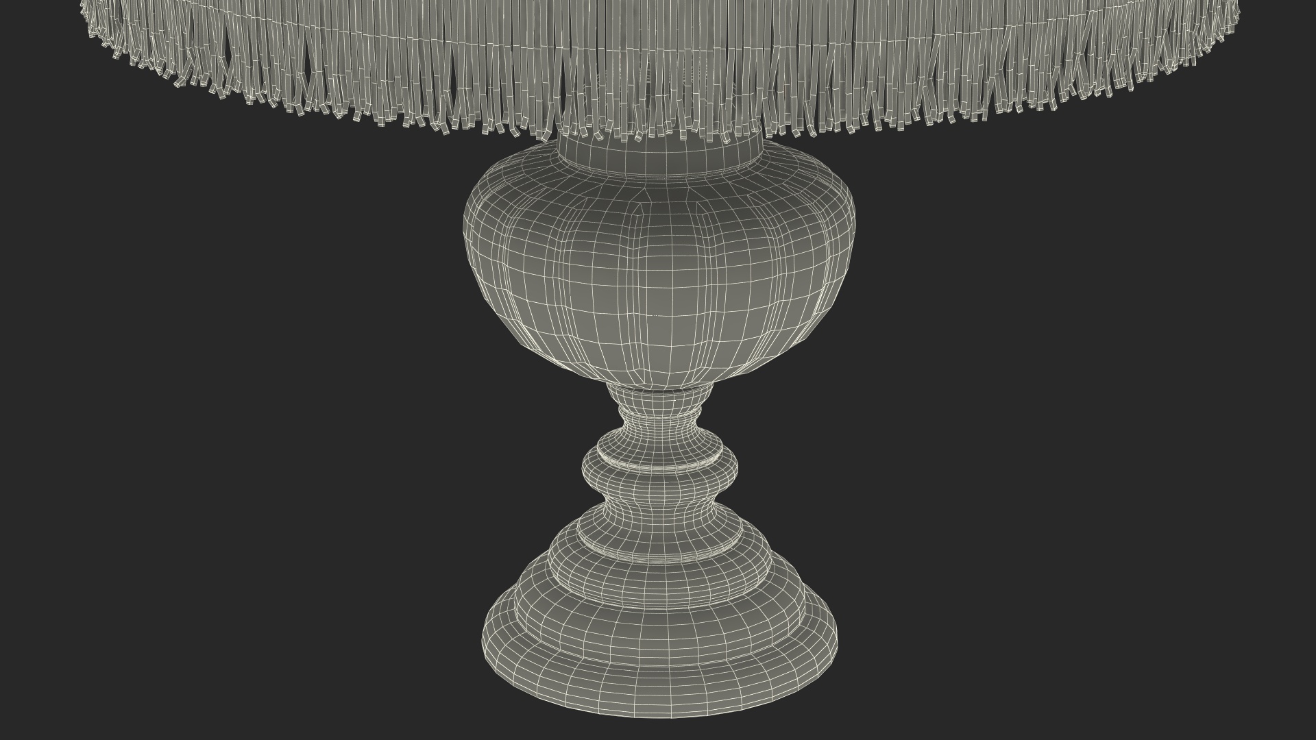 Traditional Table Lamp Turned On 3D