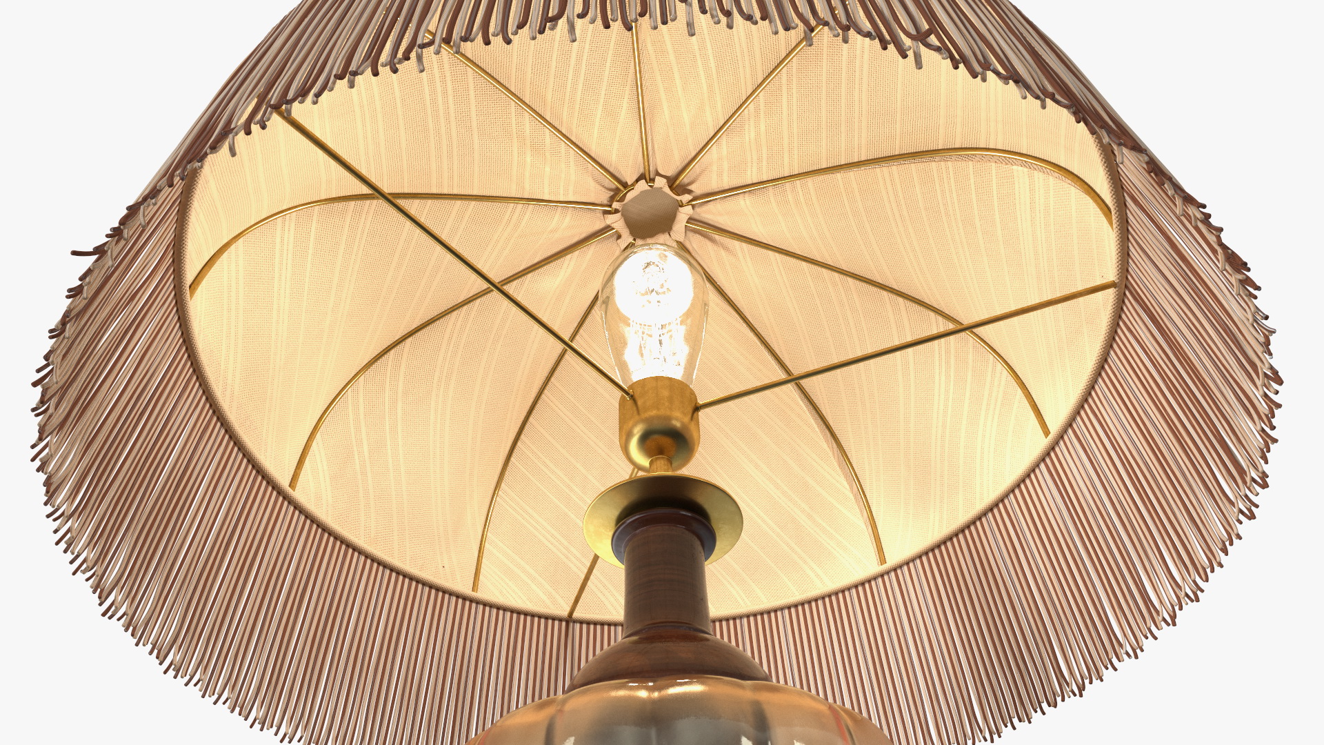 Traditional Table Lamp Turned On 3D