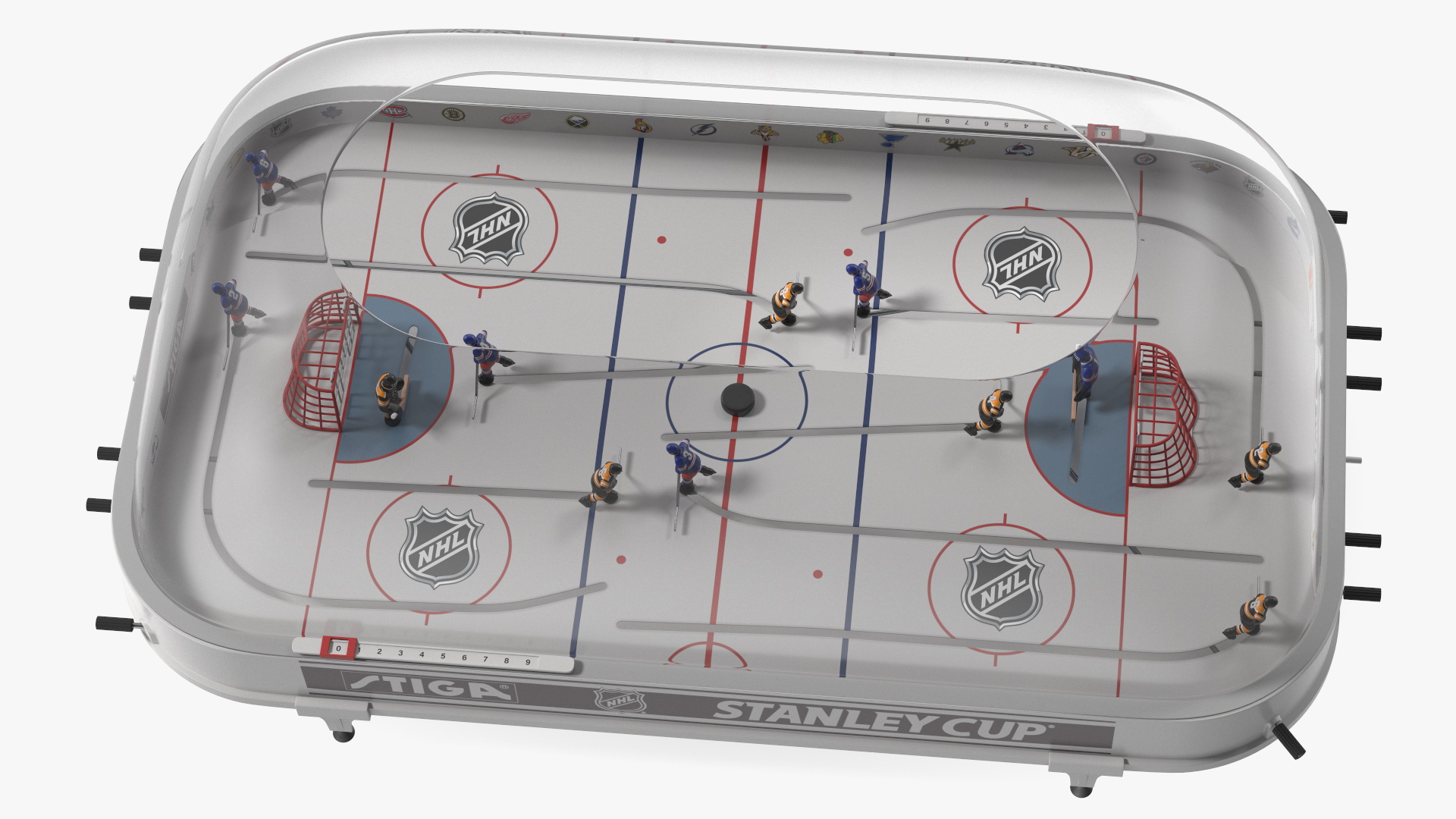 3D Stiga Stanley Cup Table Hockey with Game Stand Dome Rigged model