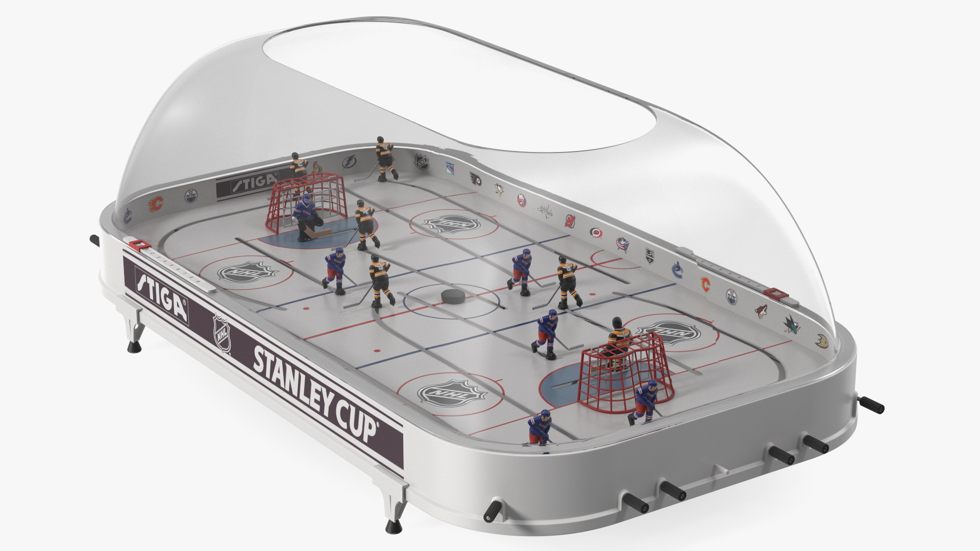 3D Stiga Stanley Cup Table Hockey with Game Stand Dome Rigged model