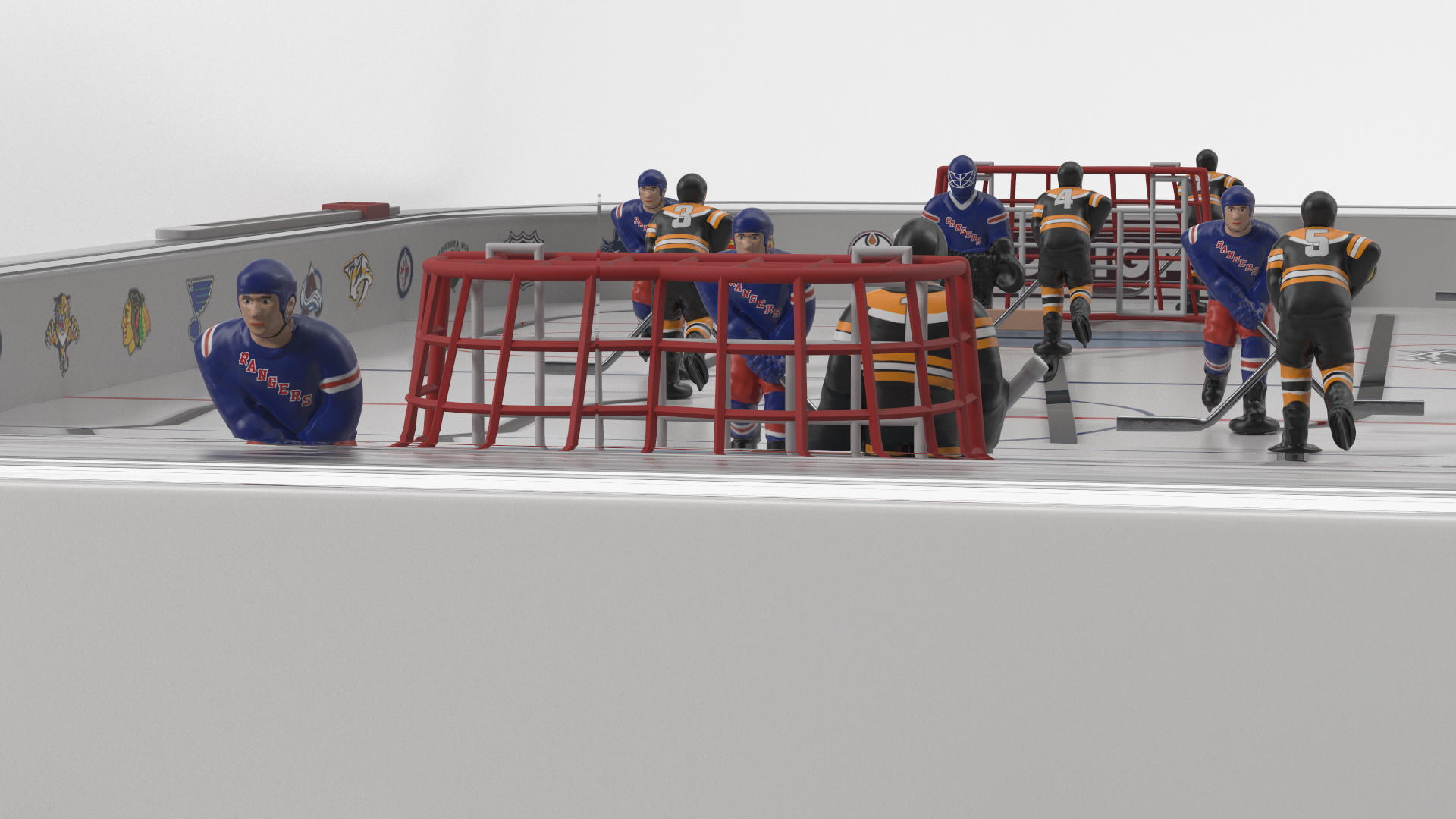 3D Stiga Stanley Cup Table Hockey with Game Stand Dome Rigged model