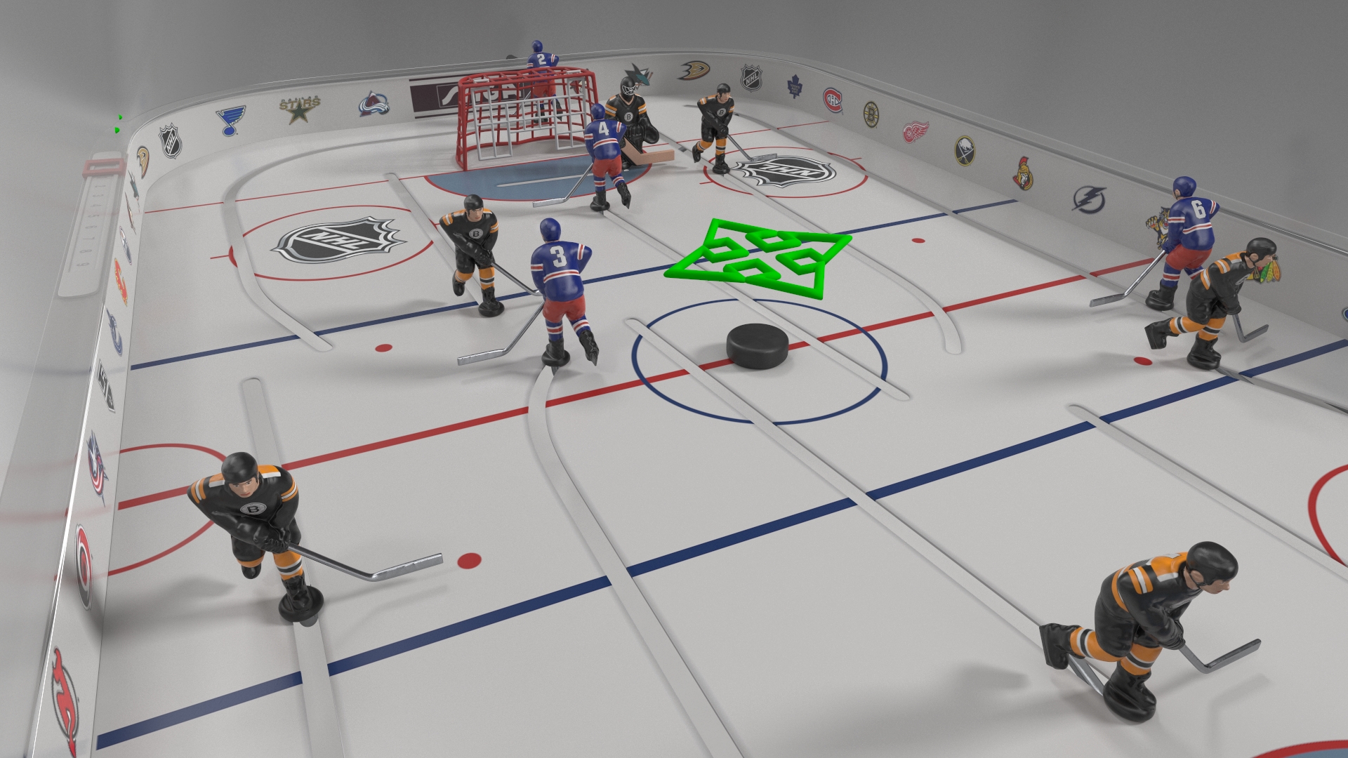 3D Stiga Stanley Cup Table Hockey with Game Stand Dome Rigged model