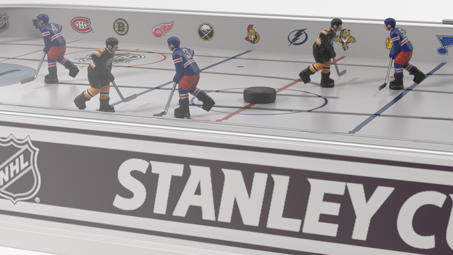 3D Stiga Stanley Cup Table Hockey with Game Stand Dome Rigged model