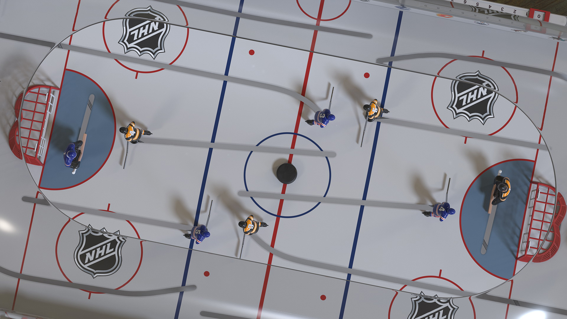 3D Stiga Stanley Cup Table Hockey with Game Stand Dome Rigged model