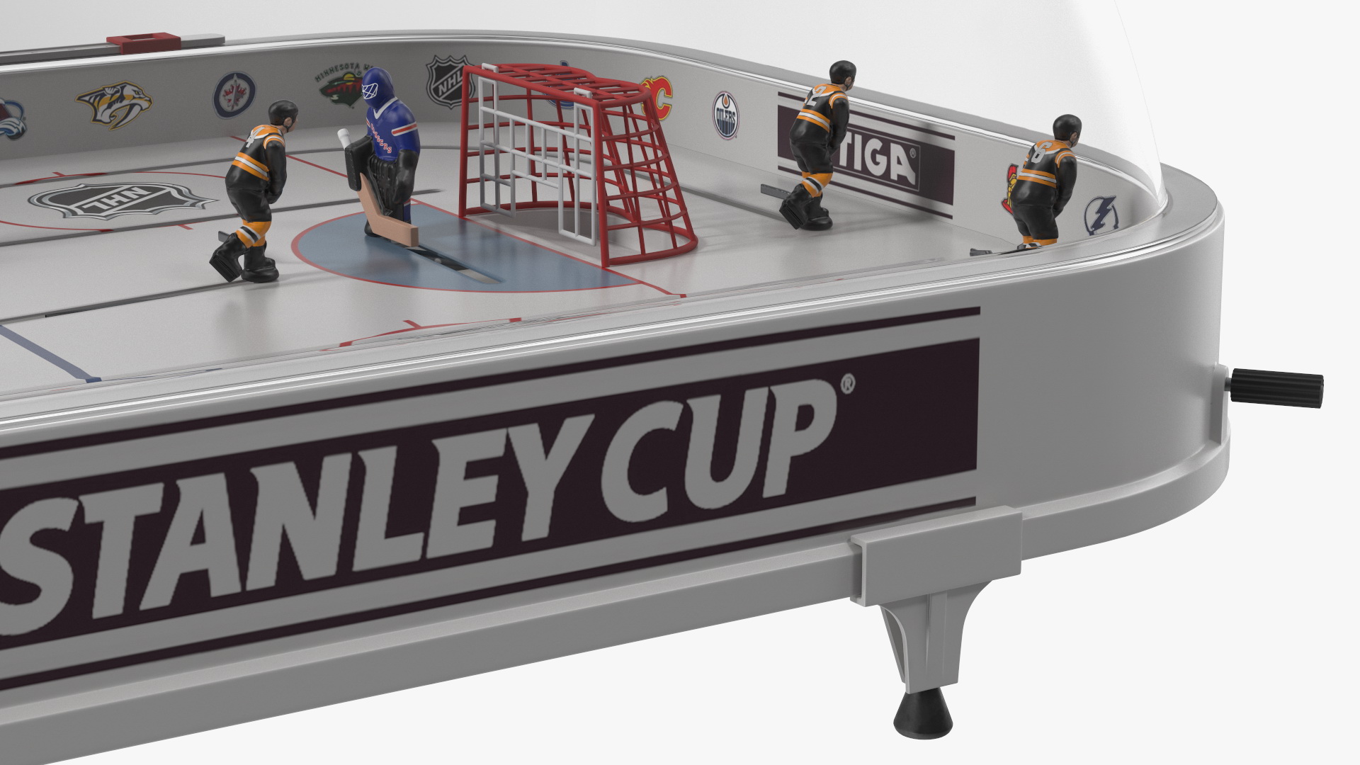 3D Stiga Stanley Cup Table Hockey with Game Stand Dome Rigged model