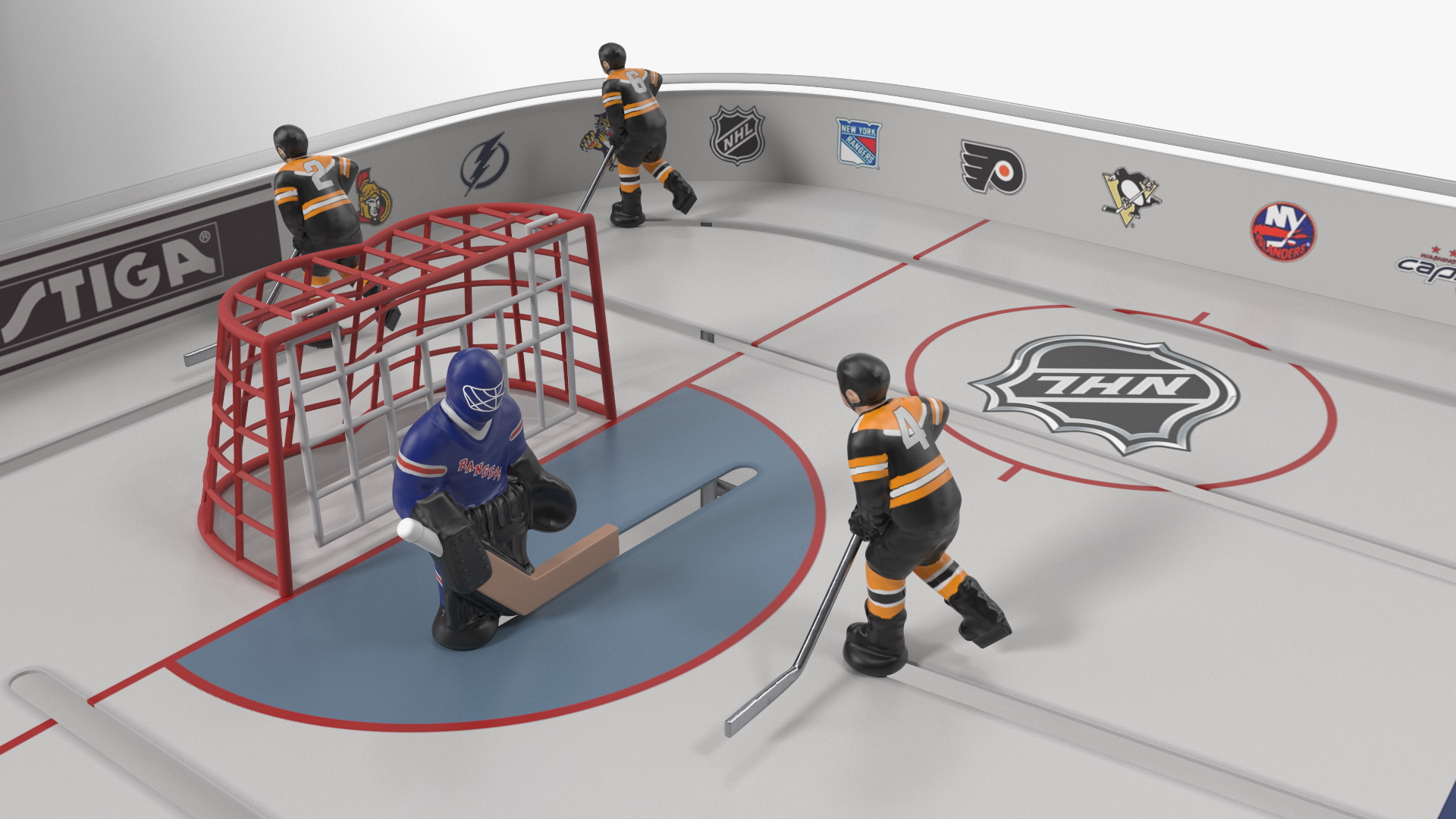 3D Stiga Stanley Cup Table Hockey with Game Stand Dome Rigged model