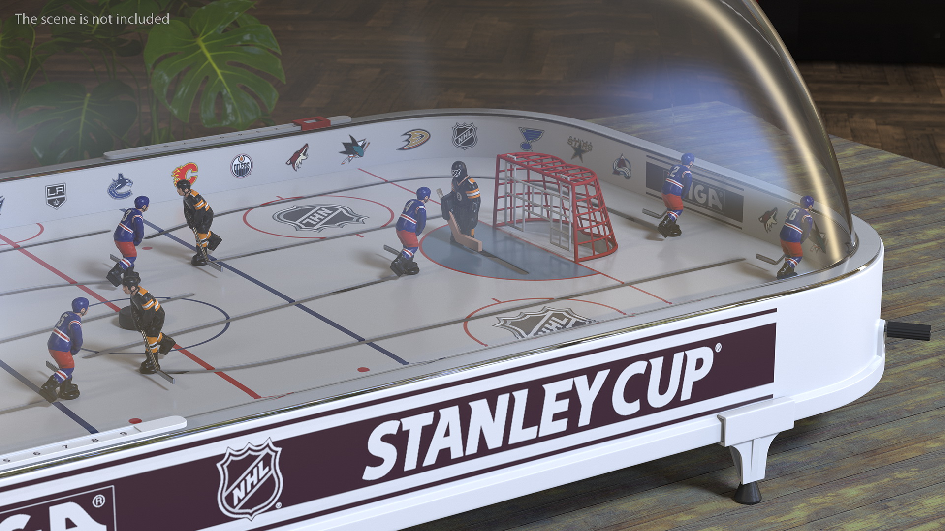 3D Stiga Stanley Cup Table Hockey with Game Stand Dome Rigged model