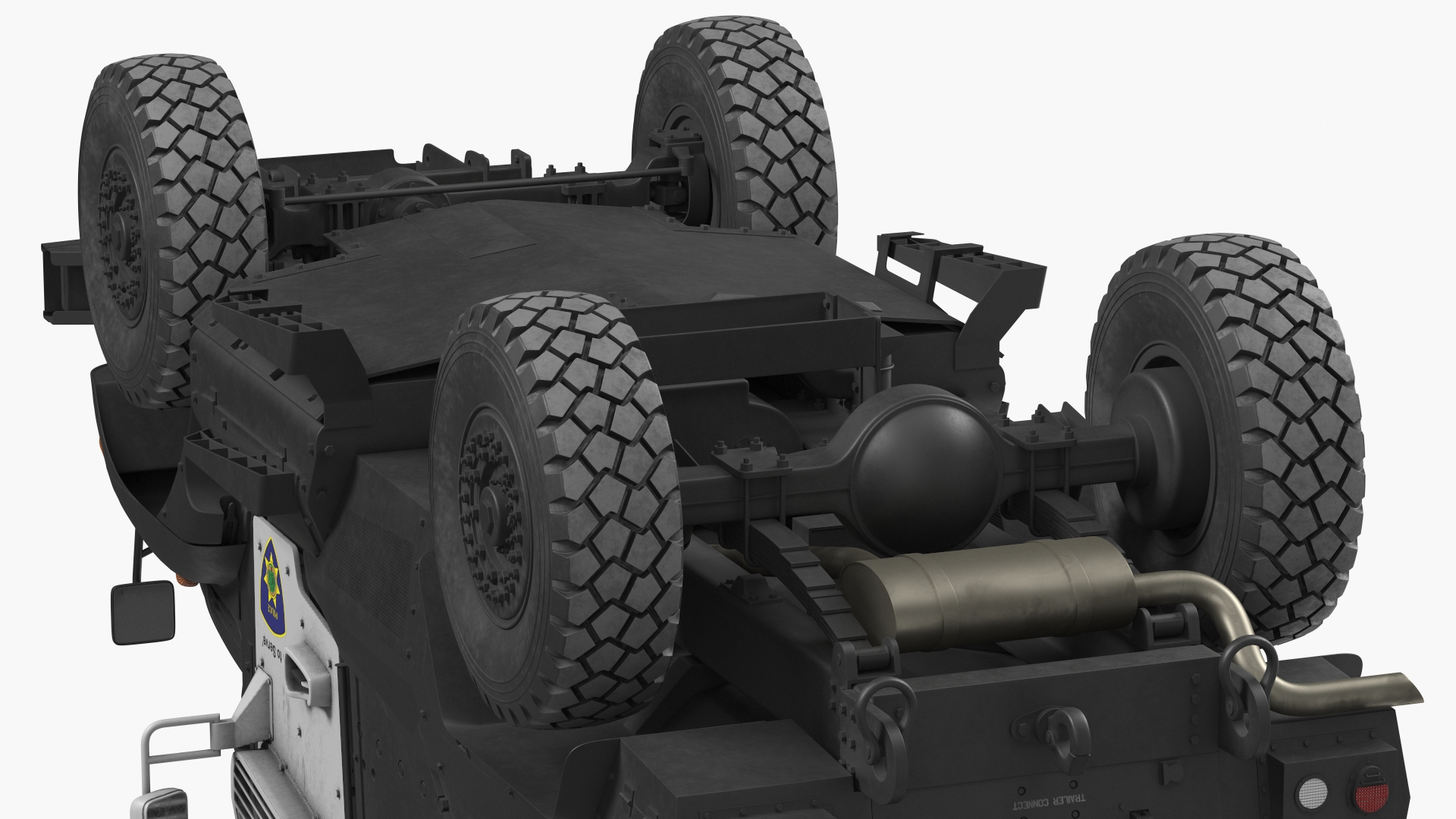 3D Police Vehicle MRAP International MaxxPro Rigged model