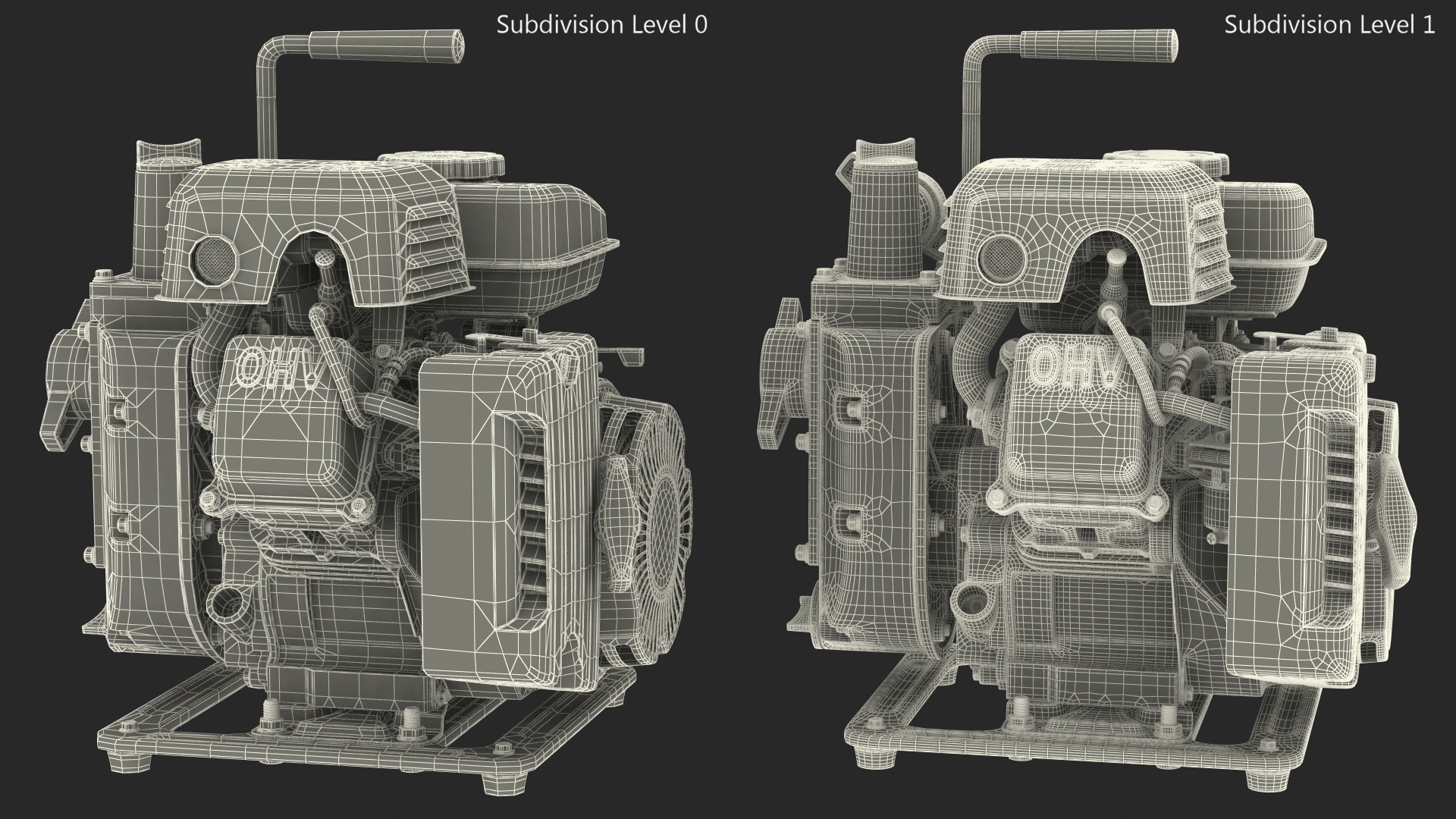 Gasoline Water Pump Biltema 3D
