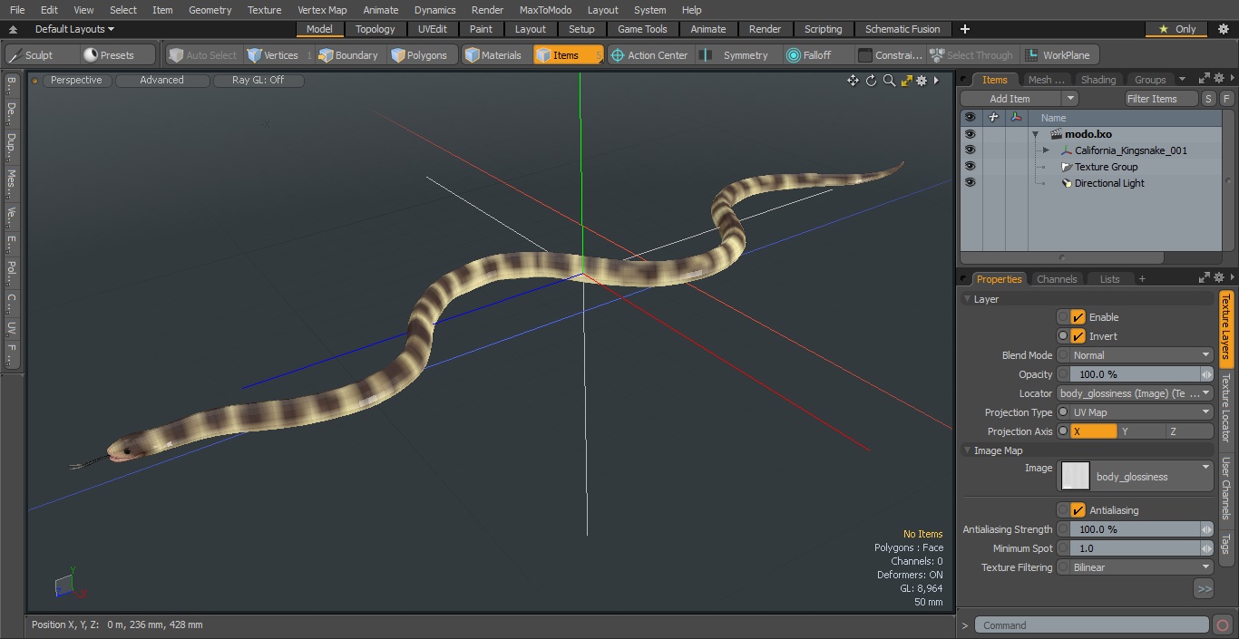 3D model California Kingsnake