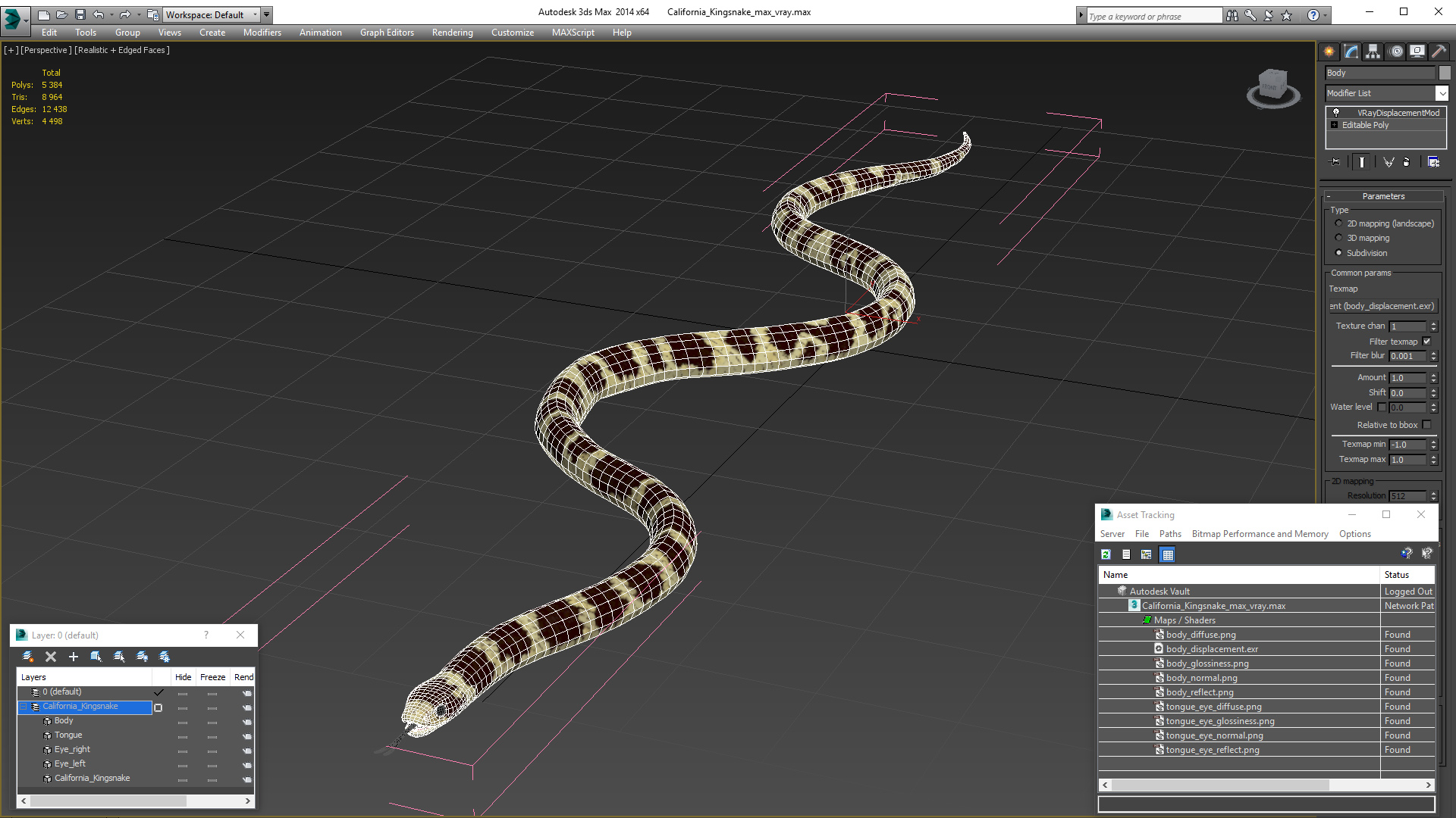 3D model California Kingsnake