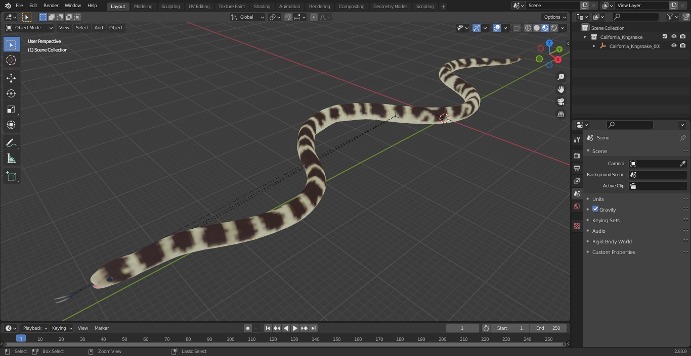 3D model California Kingsnake