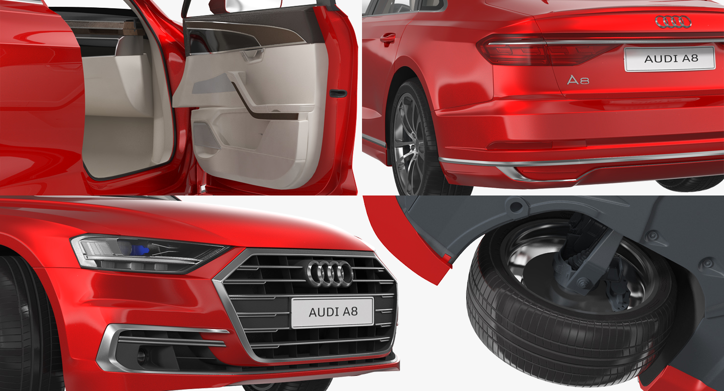 Audi A8 2018 Rigged 3D model
