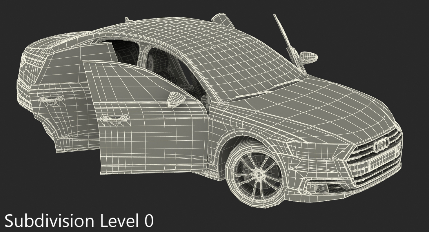 Audi A8 2018 Rigged 3D model