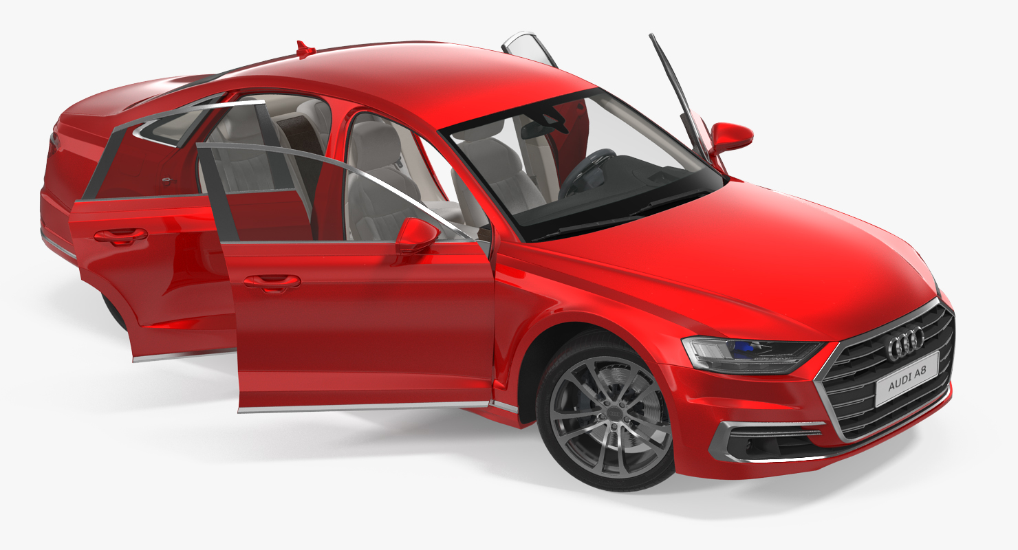 Audi A8 2018 Rigged 3D model