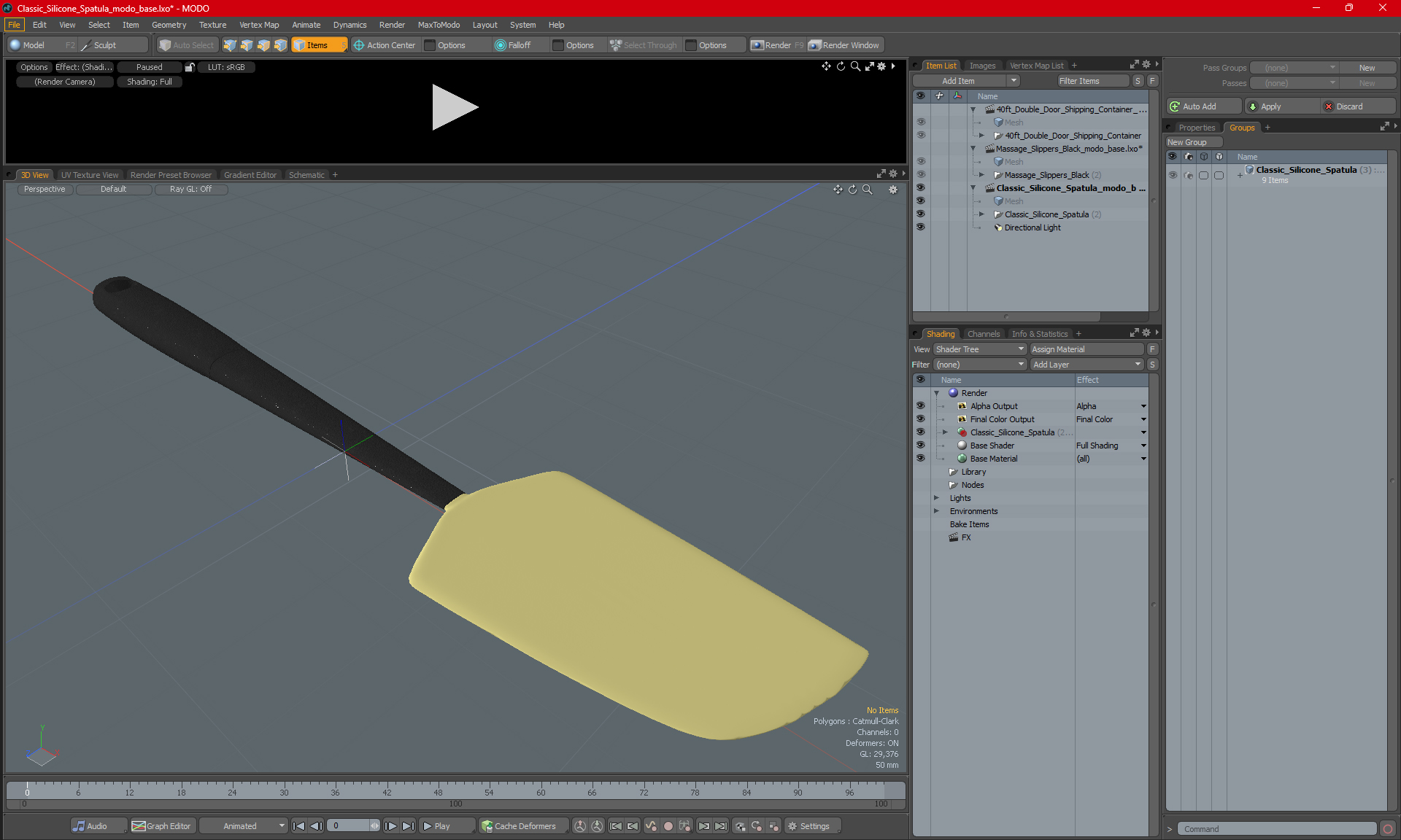 Classic Silicone Spatula 3D model