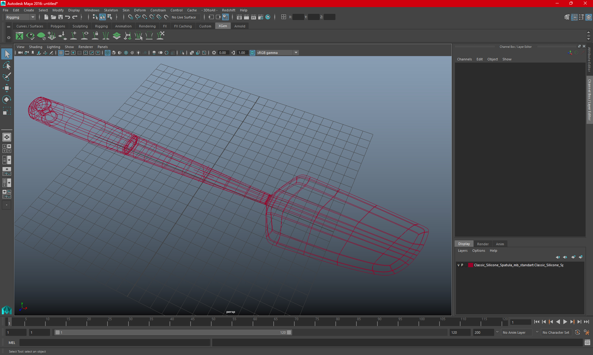 Classic Silicone Spatula 3D model